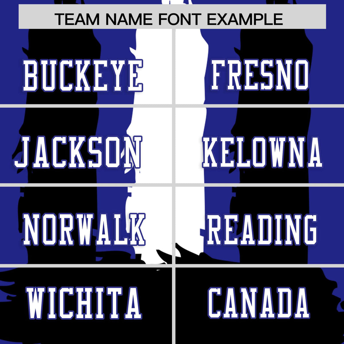 Custom Royal Black and White Graffiti Pattern Flag Football Jerseys
