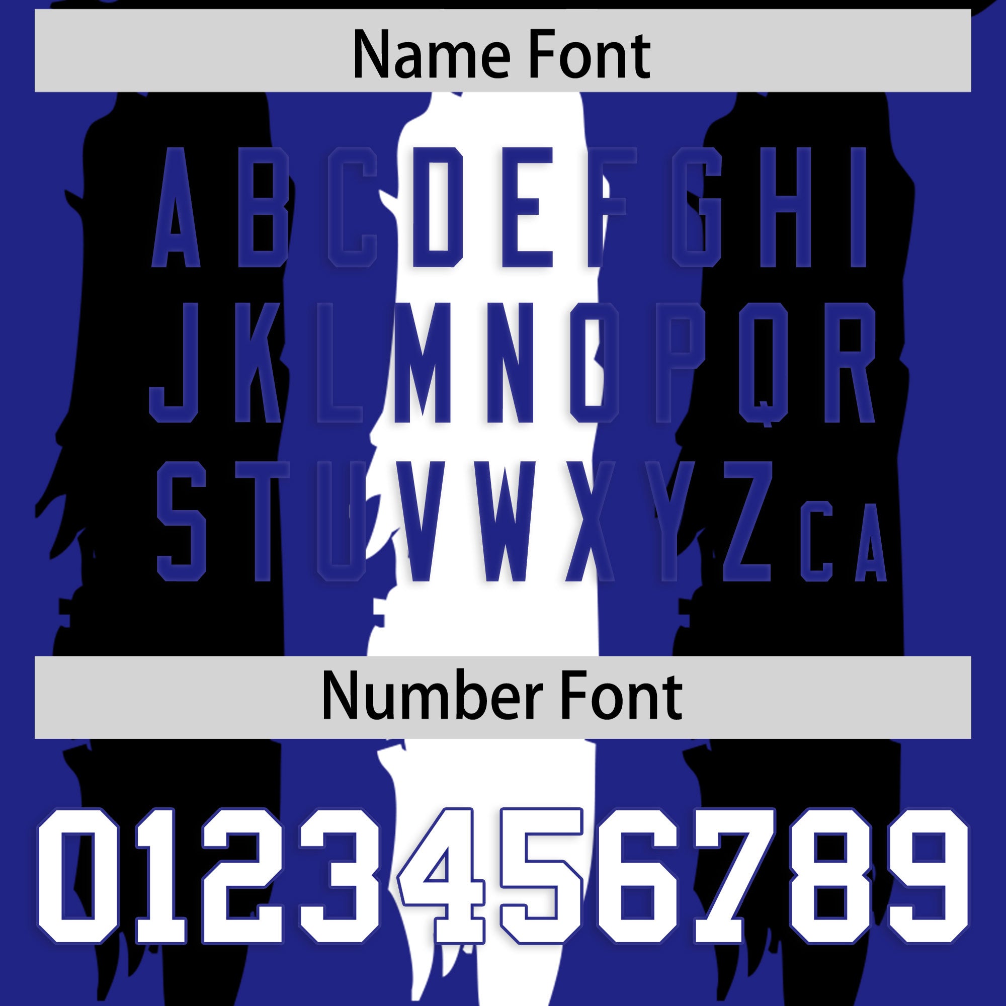 Custom Royal Black and White Graffiti Pattern Flag Football Jerseys