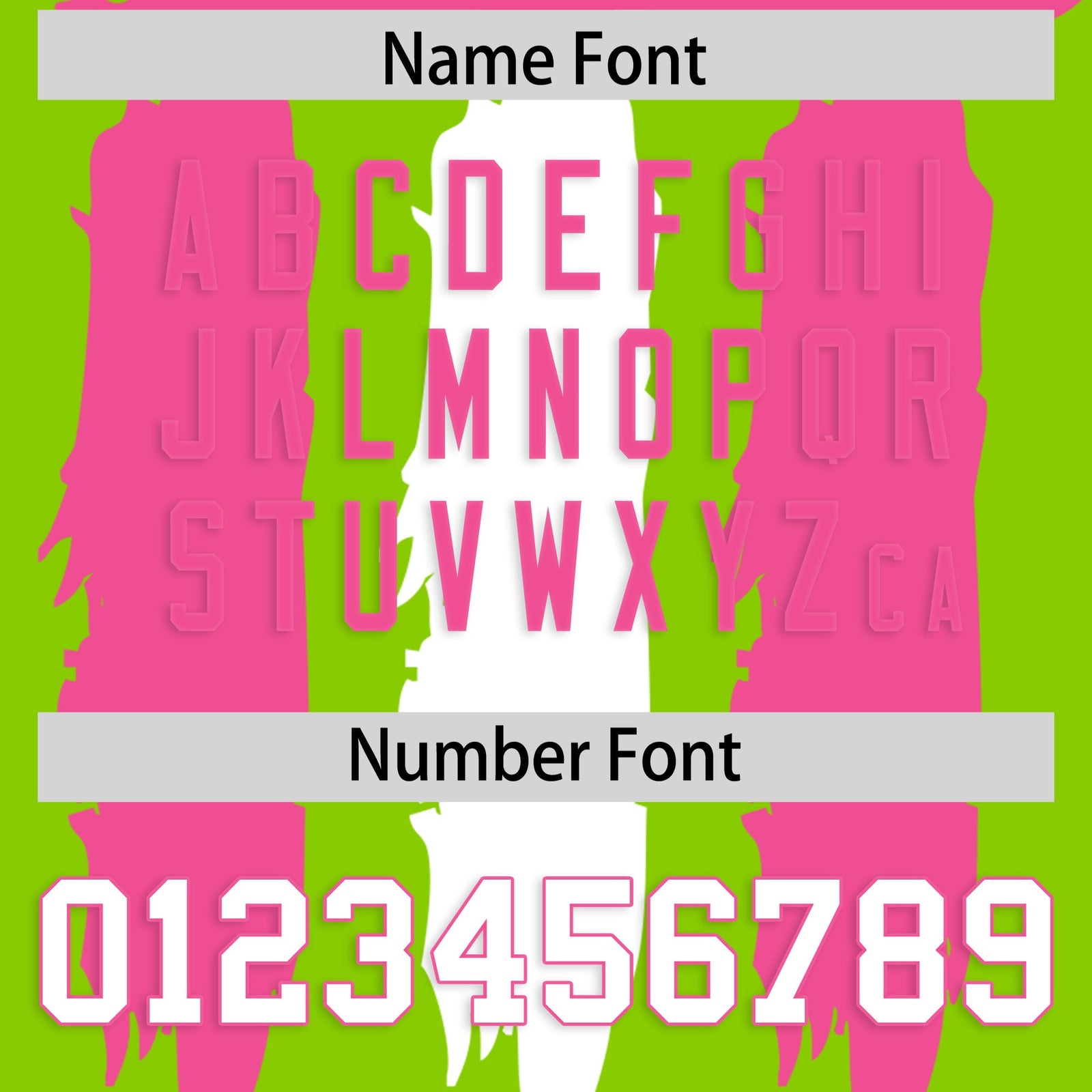 Custom Neon Green Pink and White Graffiti Pattern Flag Football Jerseys