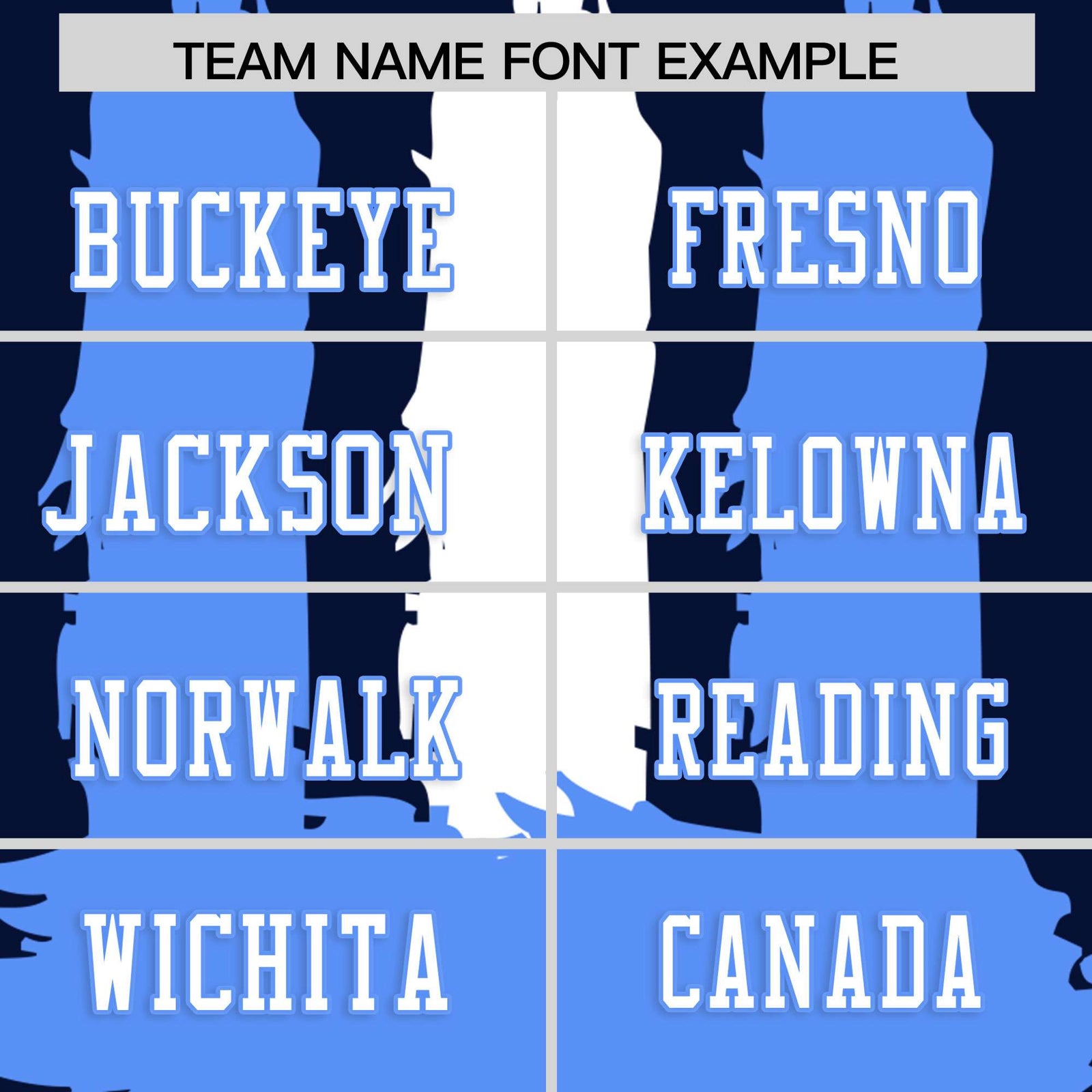 Custom Navy Powder Blue and White Graffiti Pattern Flag Football Jerseys