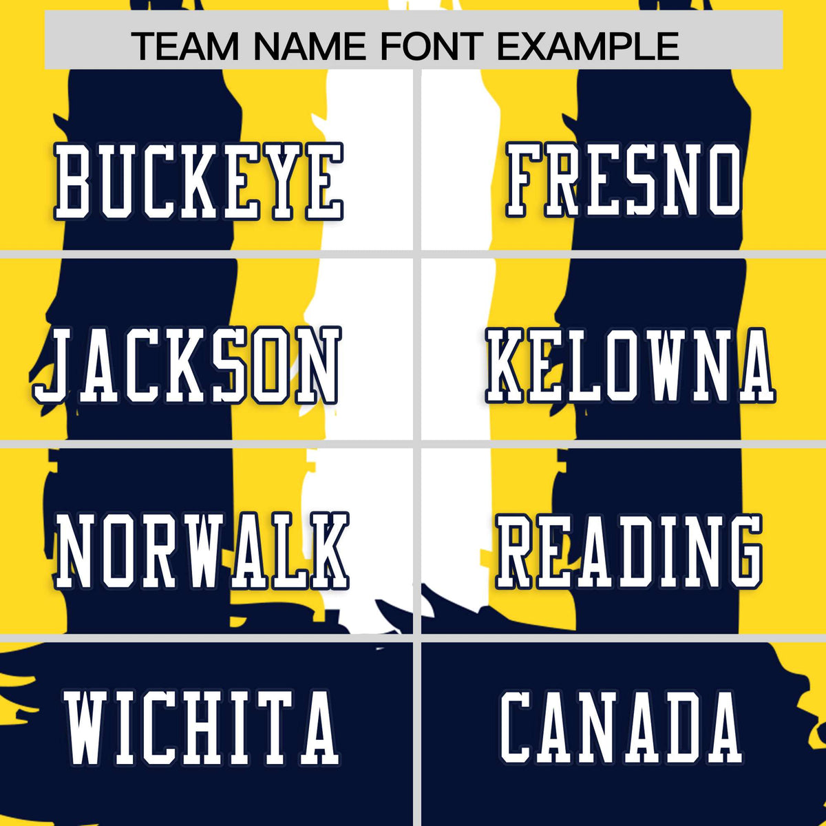 Custom Gold Navy and White Graffiti Pattern Flag Football Jerseys