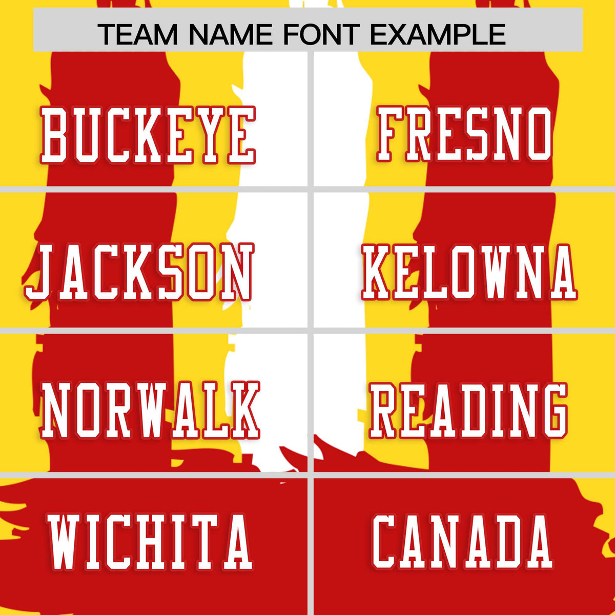 Custom Gold Red and White Graffiti Pattern Flag Football Jerseys