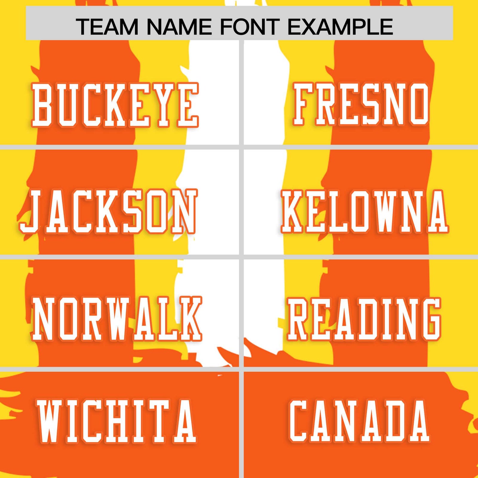 Custom Gold Orange and White Graffiti Pattern Flag Football Jerseys