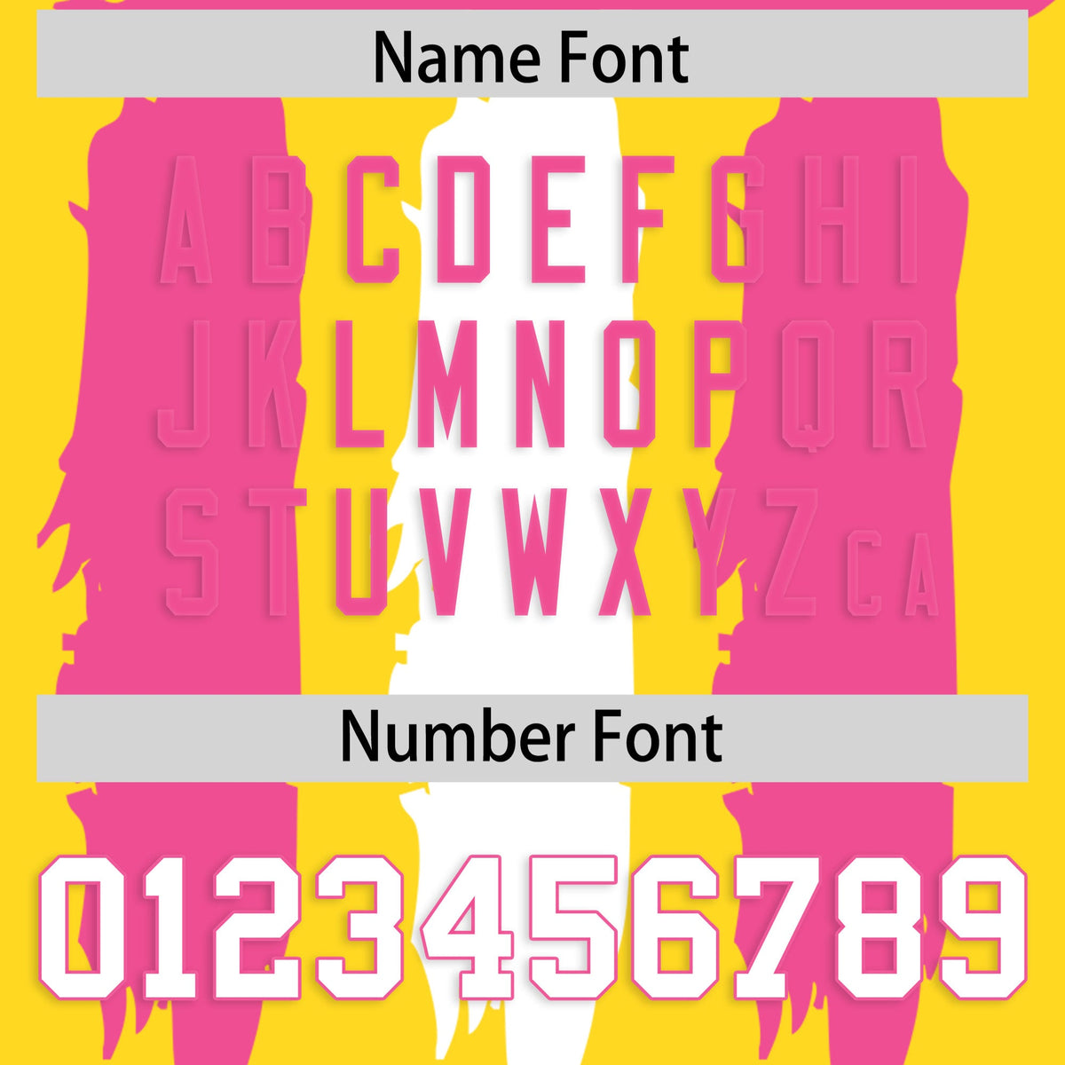 Custom Gold Pink and White Graffiti Pattern Flag Football Jerseys