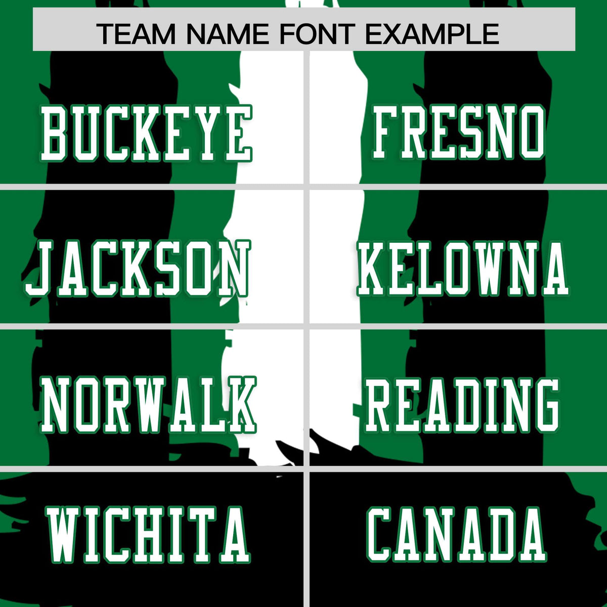 Custom Kelly Green Black and White Graffiti Pattern Flag Football Jerseys