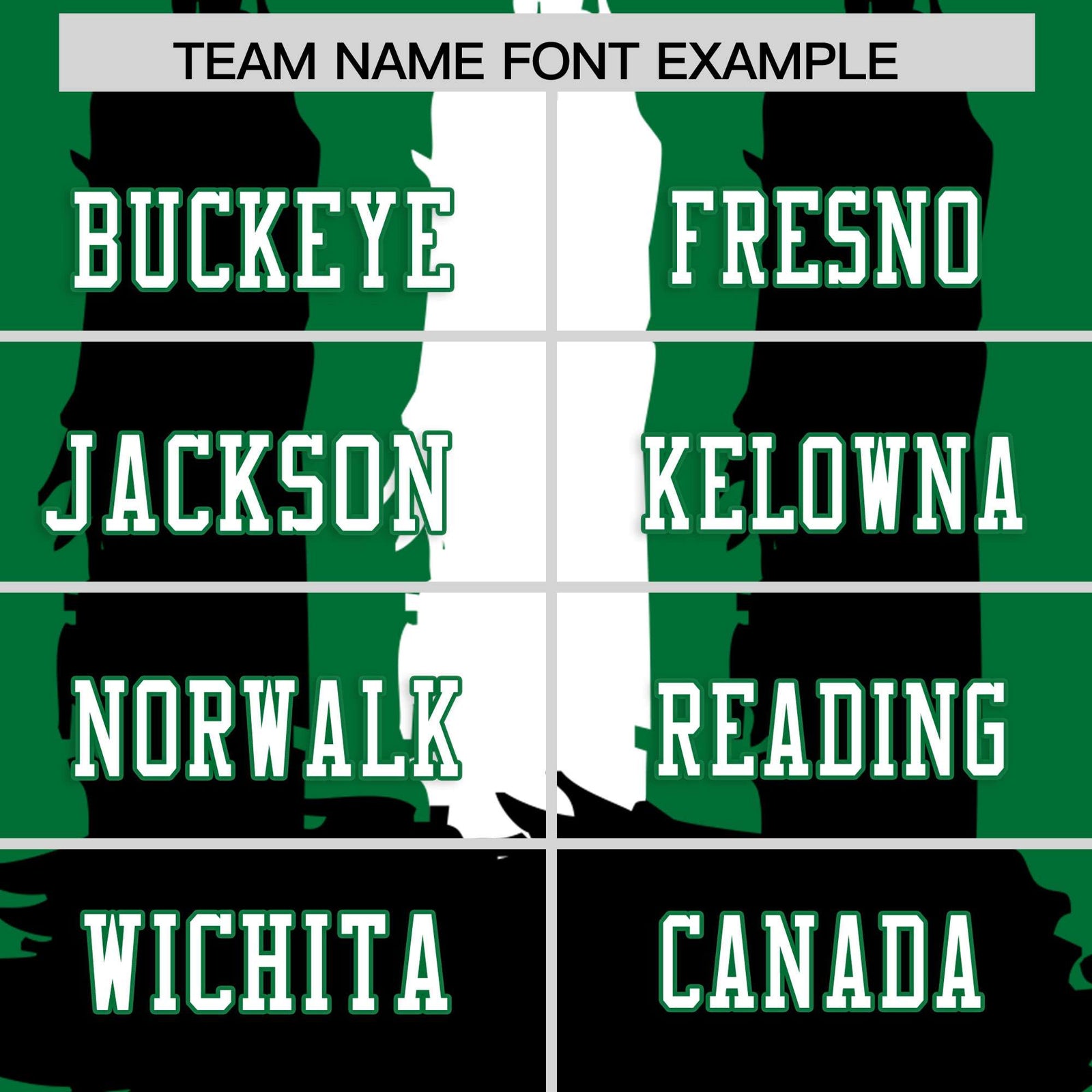 Custom Kelly Green Black and White Graffiti Pattern Flag Football Jerseys