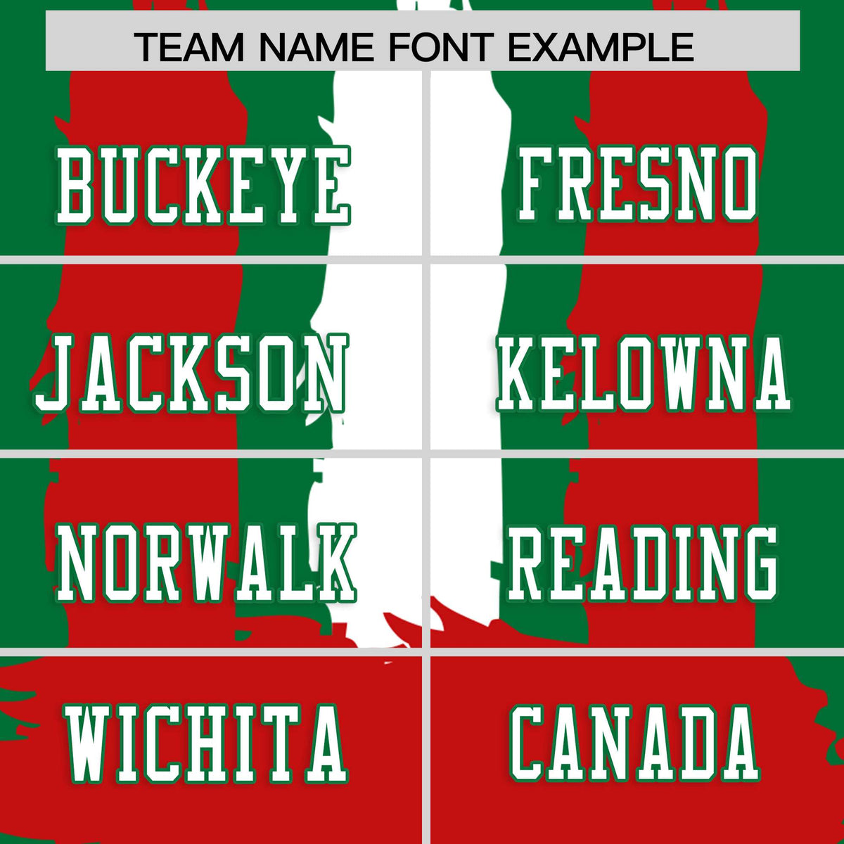 Custom Kelly Green Red and White Graffiti Pattern Flag Football Jerseys