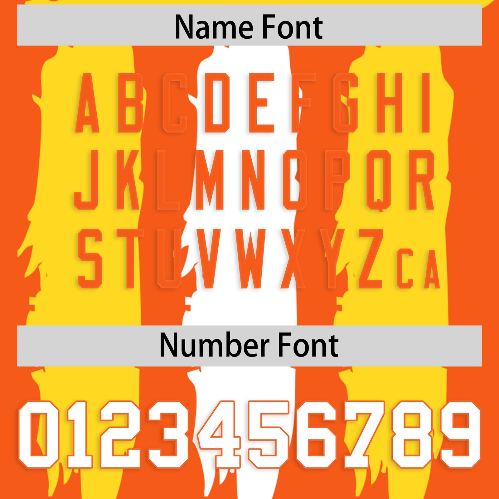 Custom Orange White Graffiti Pattern Flag Football Jerseys