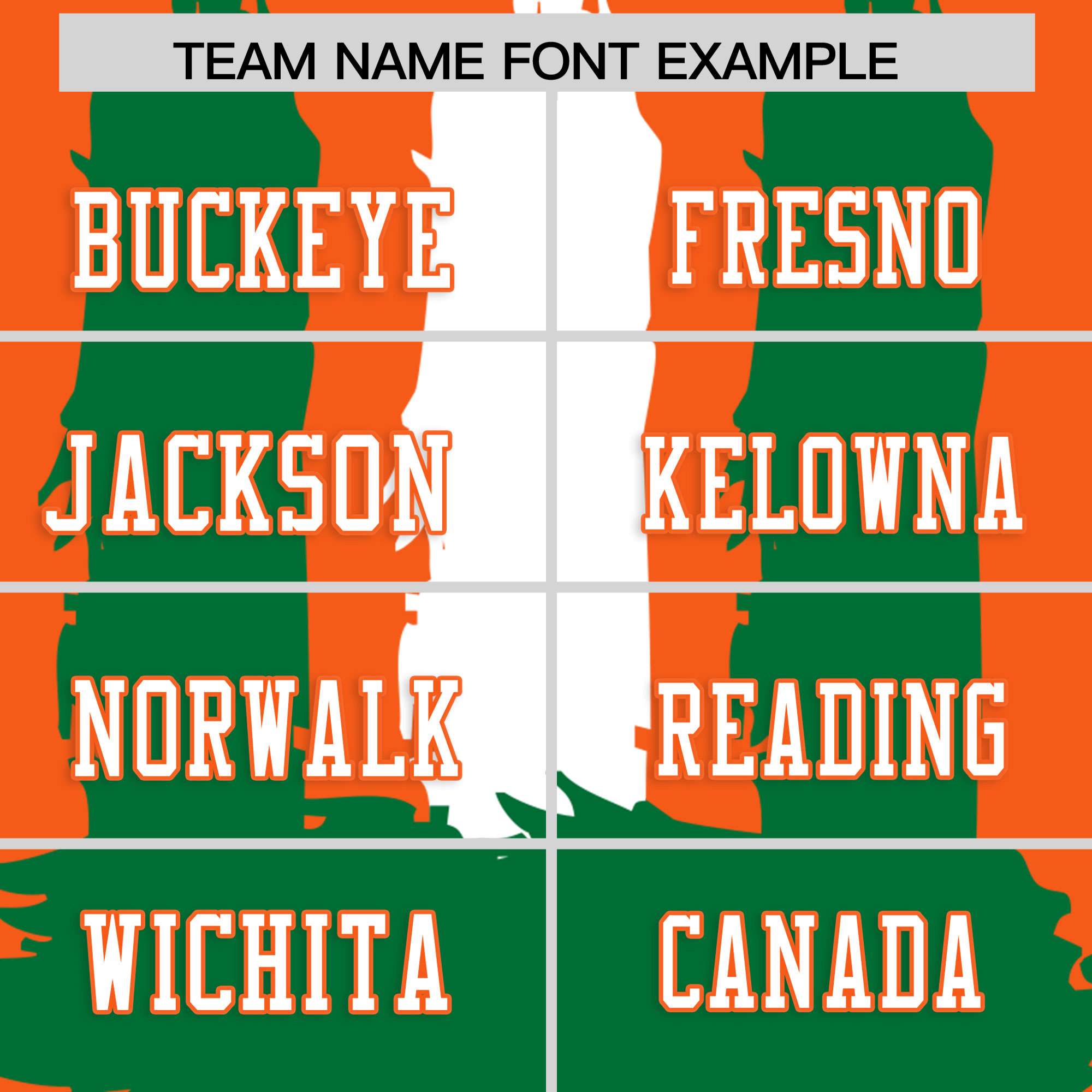 Custom Orange Kelly Green and White Graffiti Pattern Flag Football Jerseys