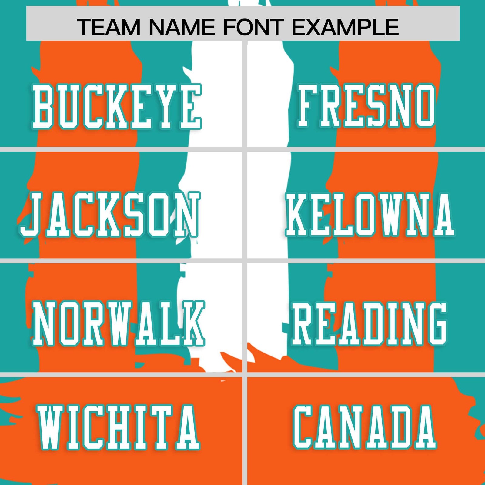 Custom Aqua Orange and White Graffiti Pattern Flag Football Jerseys