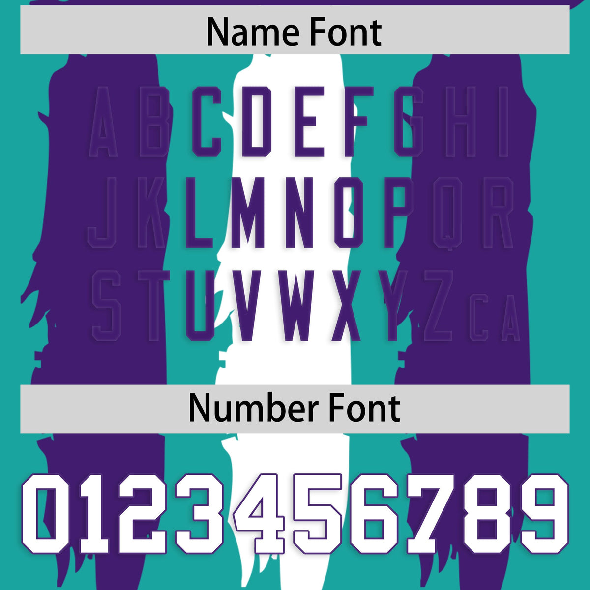 Custom Aqua Purple and White Graffiti Pattern Flag Football Jerseys