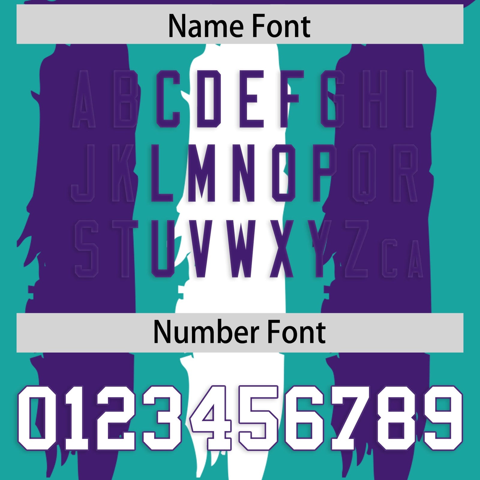 Custom Aqua Purple and White Graffiti Pattern Flag Football Jerseys