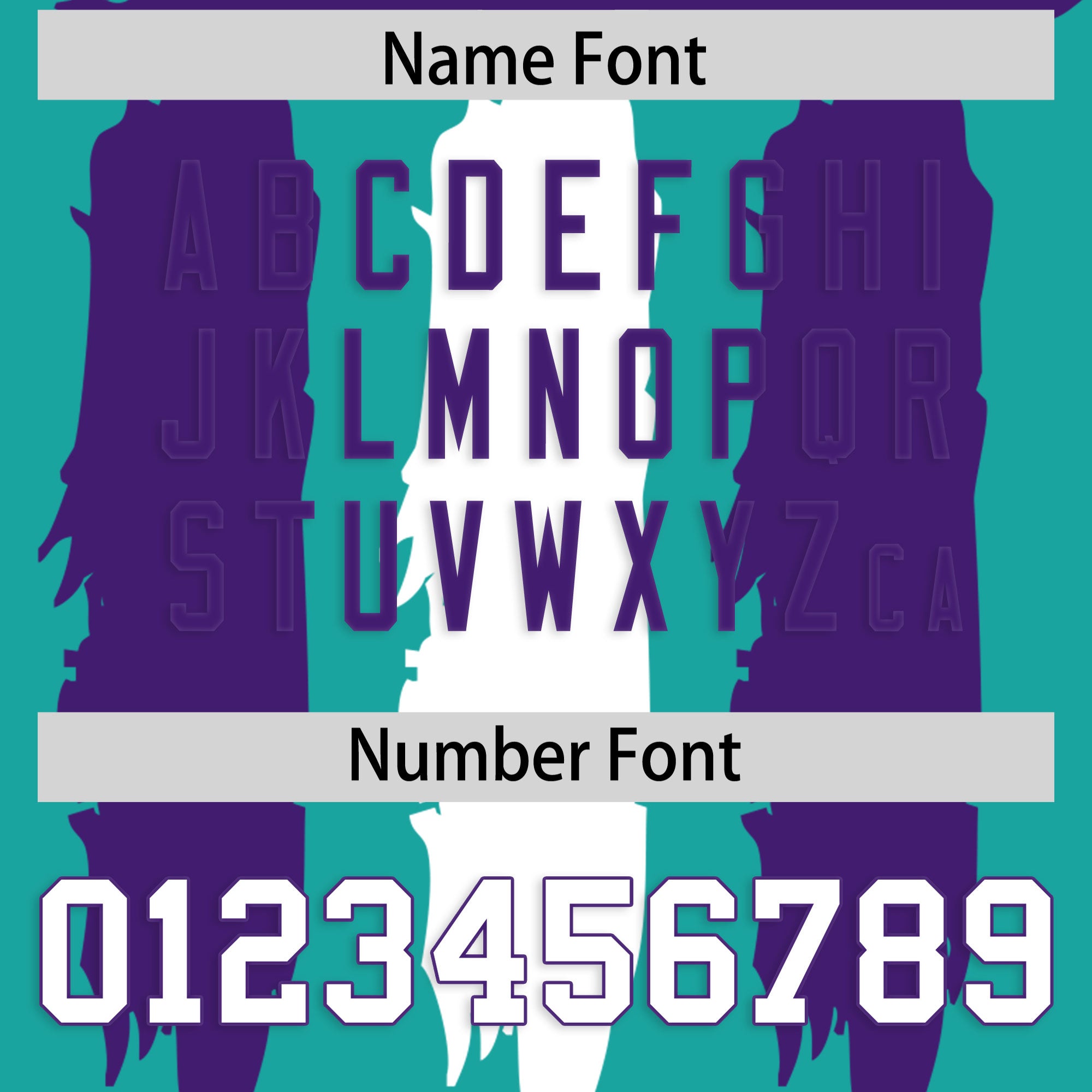 Custom Aqua Purple and White Graffiti Pattern Flag Football Jerseys