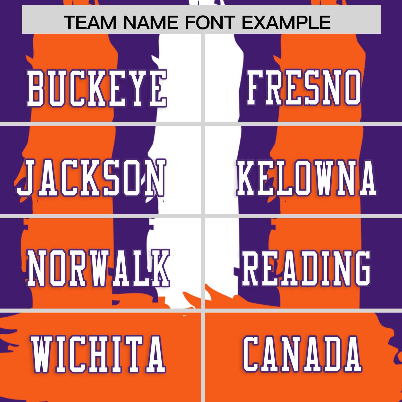 Custom Purple Orange and White Graffiti Pattern Flag Football Jerseys