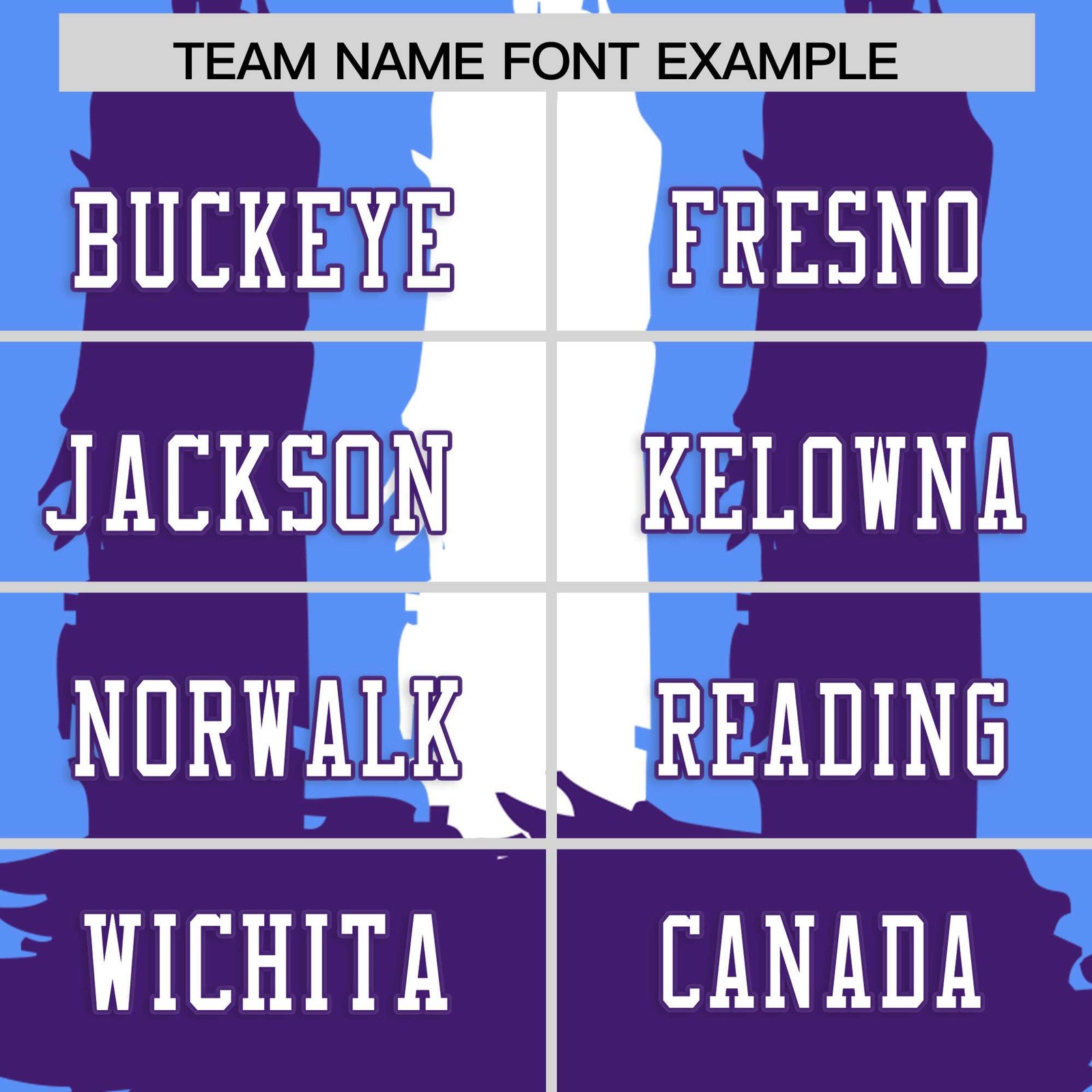 Custom Powder Blue Purple and White Graffiti Pattern Flag Football Jerseys