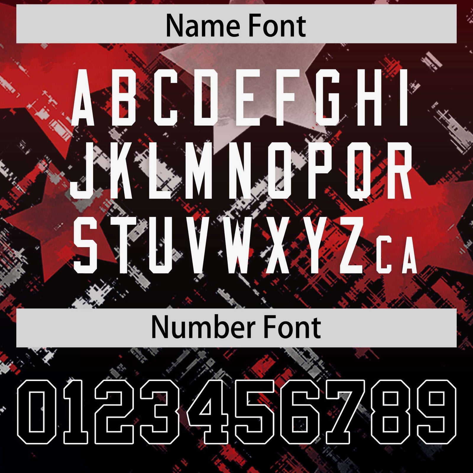 Custom Red Black Personalized Star Gradient Flag Football Jersey