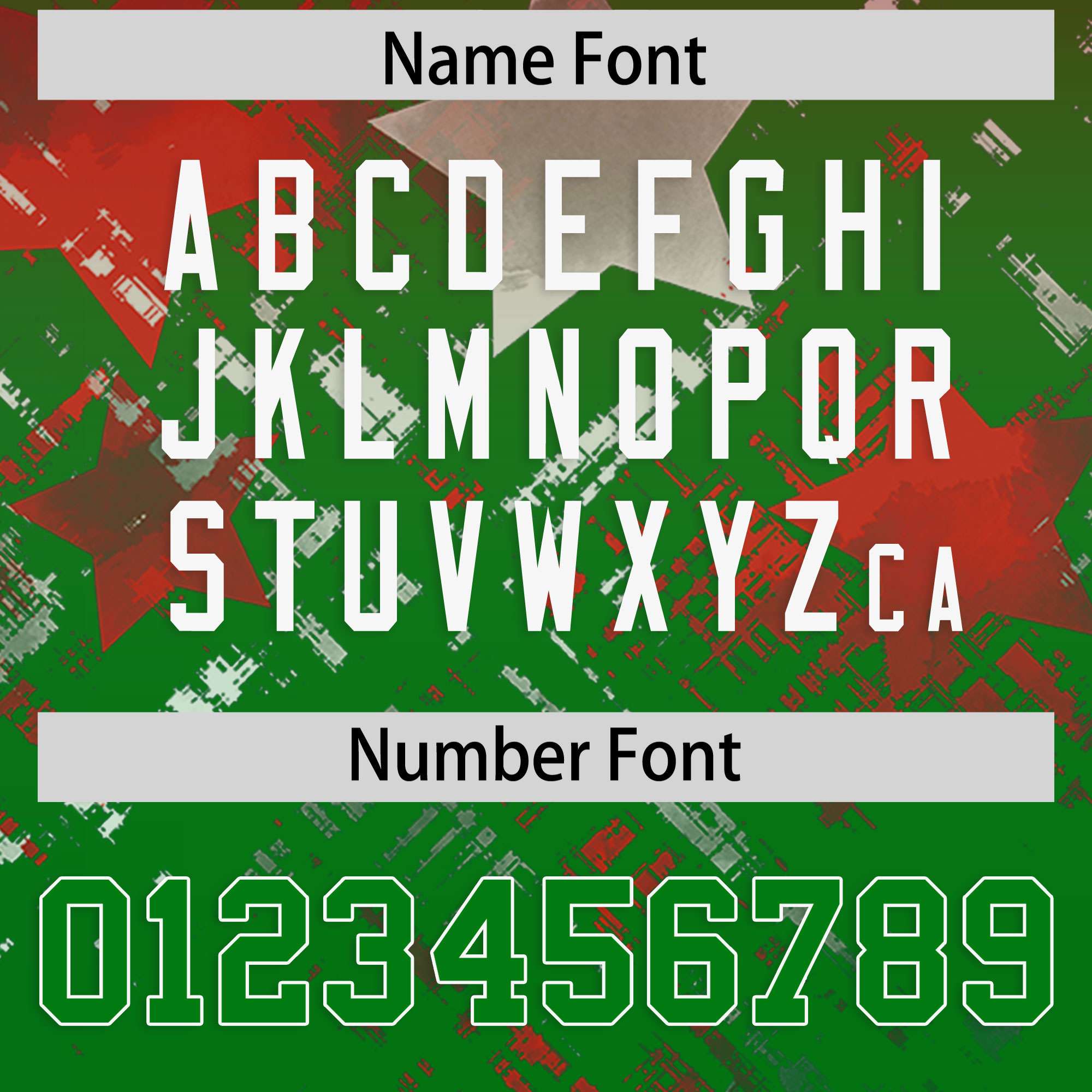 Custom Red Kelly Green Personalized Star Gradient Flag Football Jersey