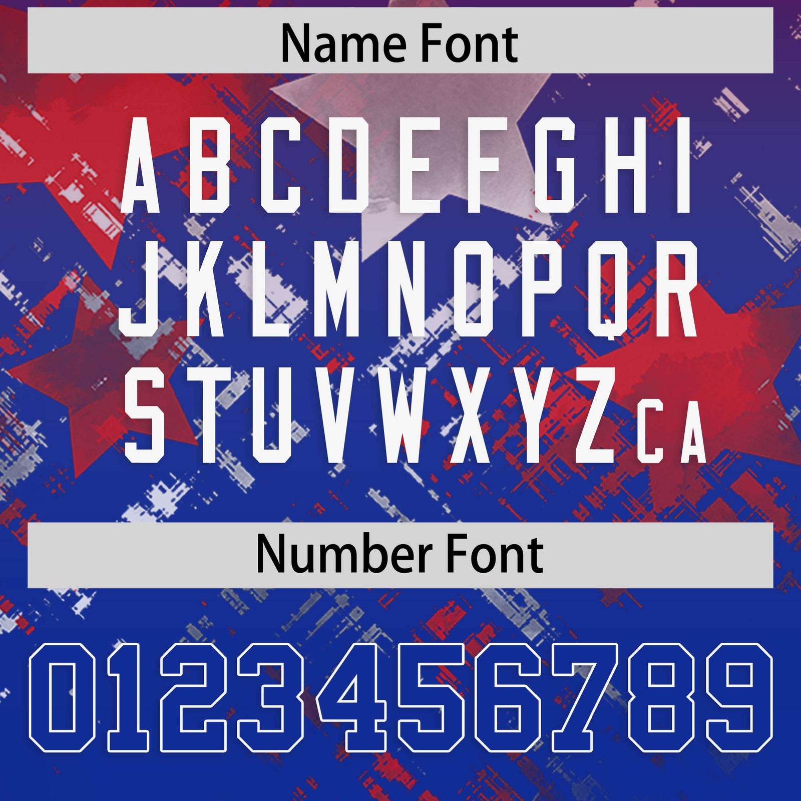 Custom Red Royal Personalized Star Gradient Flag Football Jersey