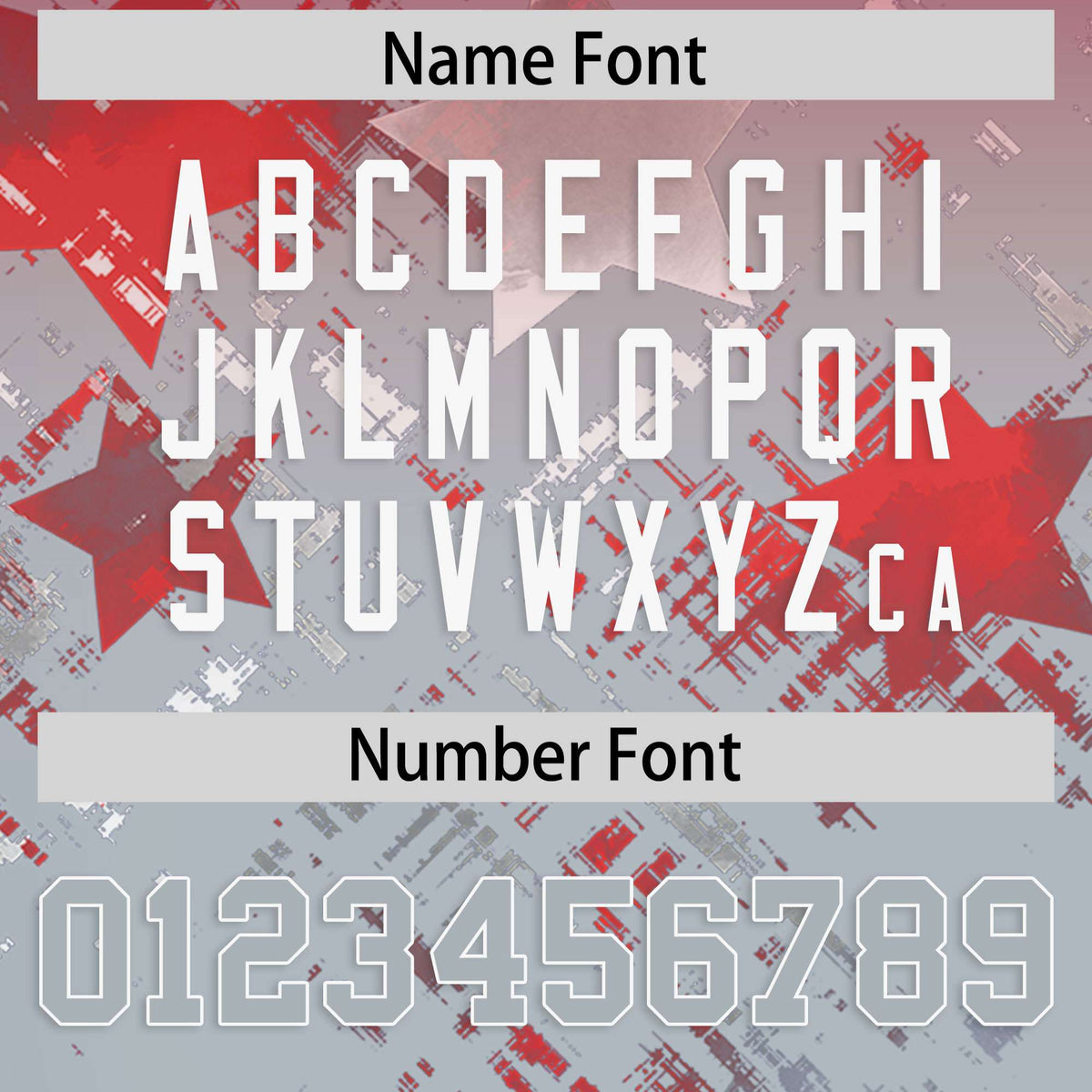 Custom Red Red Personalized Star Gradient Flag Football Jersey