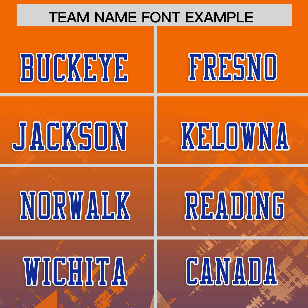 Custom Orange Royal Personalized Star Gradient Flag Football Jersey