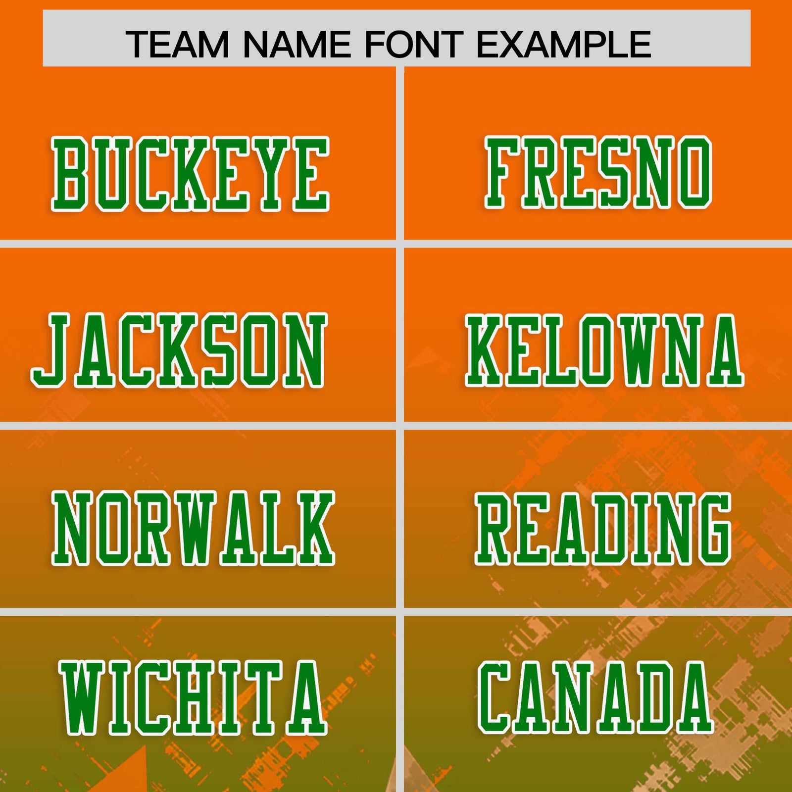 Custom Orange Kelly Green Personalized Star Gradient Flag Football Jersey