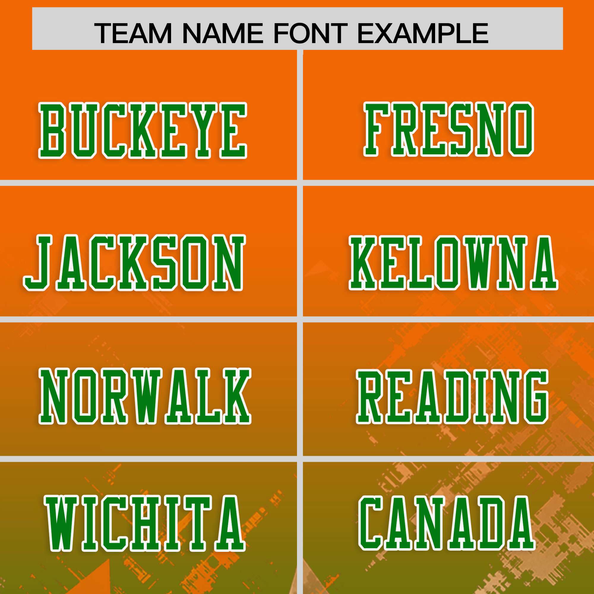 Custom Orange Kelly Green Personalized Star Gradient Flag Football Jersey