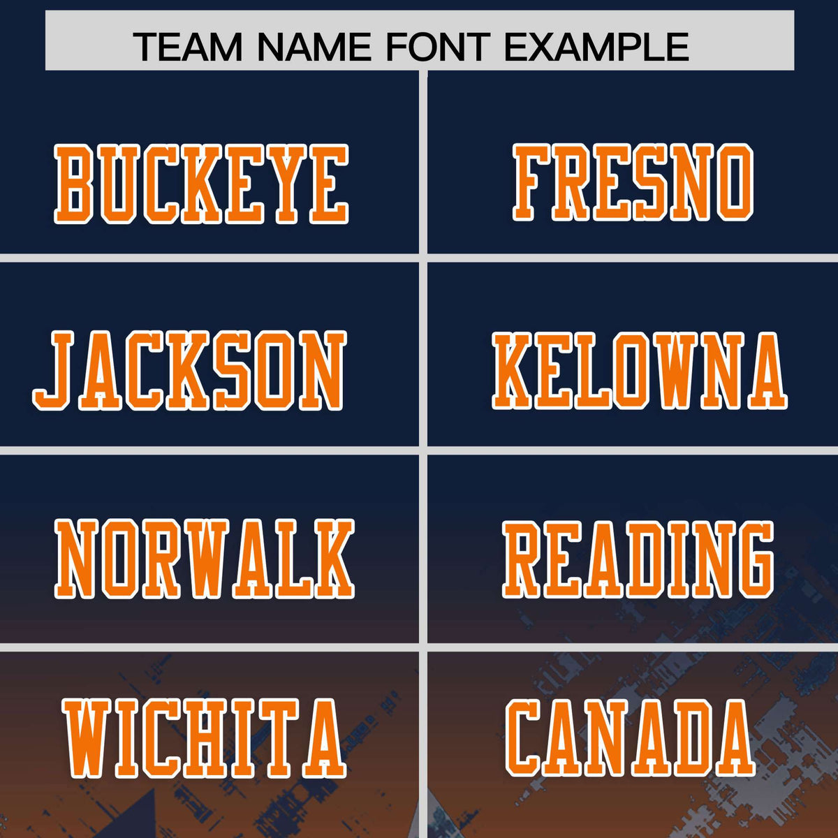 Custom Navy Orange Personalized Star Gradient Flag Football Jersey