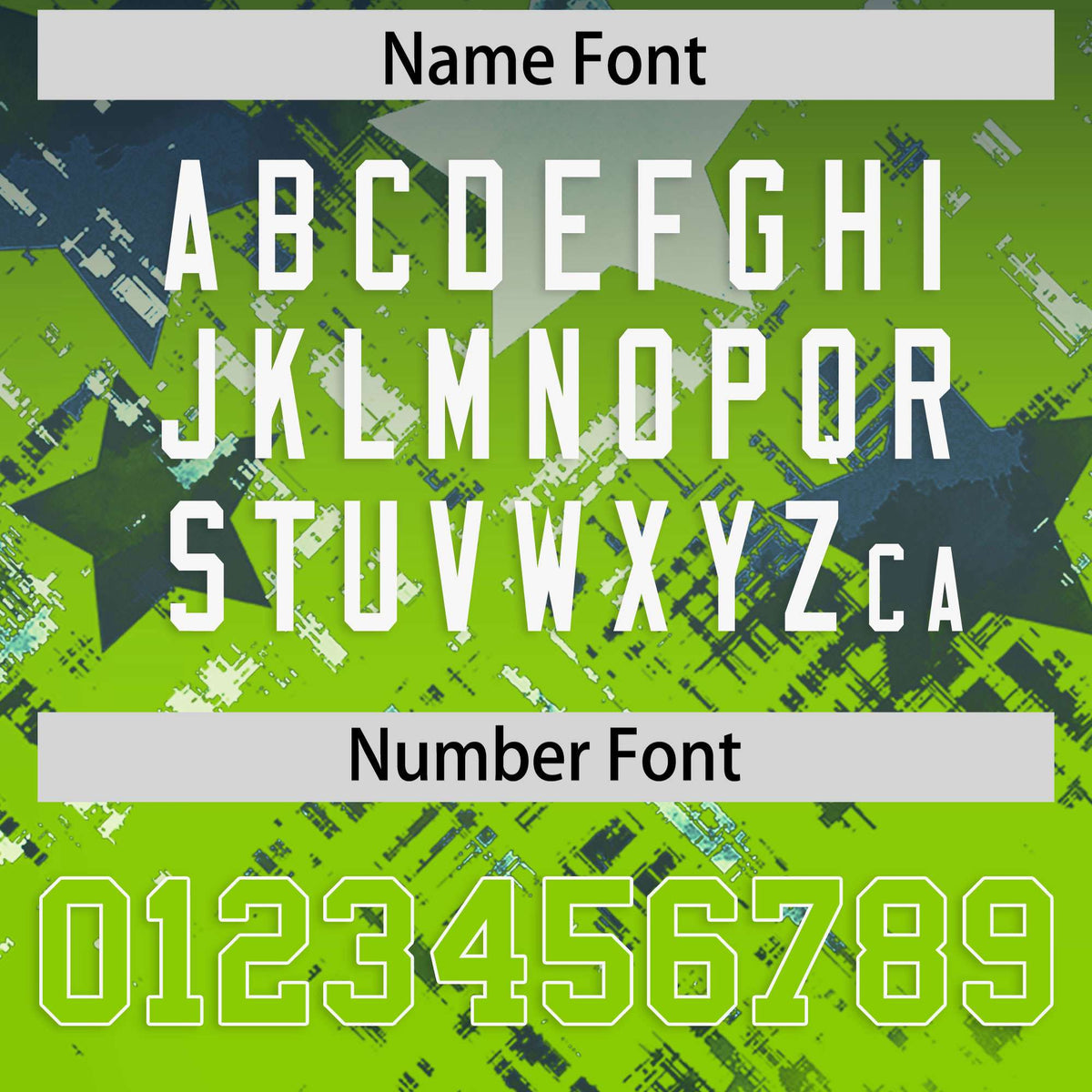 Custom Navy Neon Green Personalized Star Gradient Flag Football Jersey