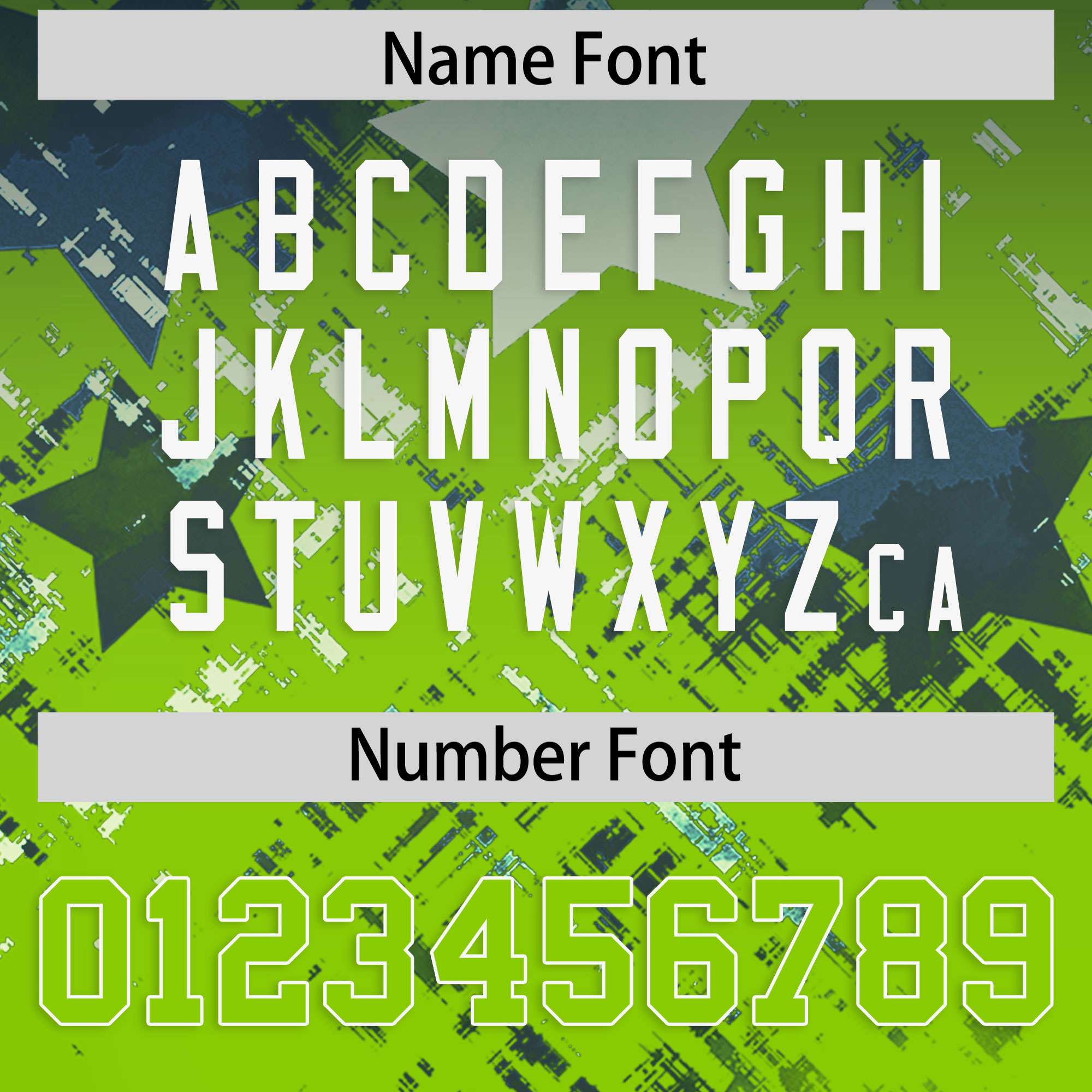 Custom Navy Neon Green Personalized Star Gradient Flag Football Jersey