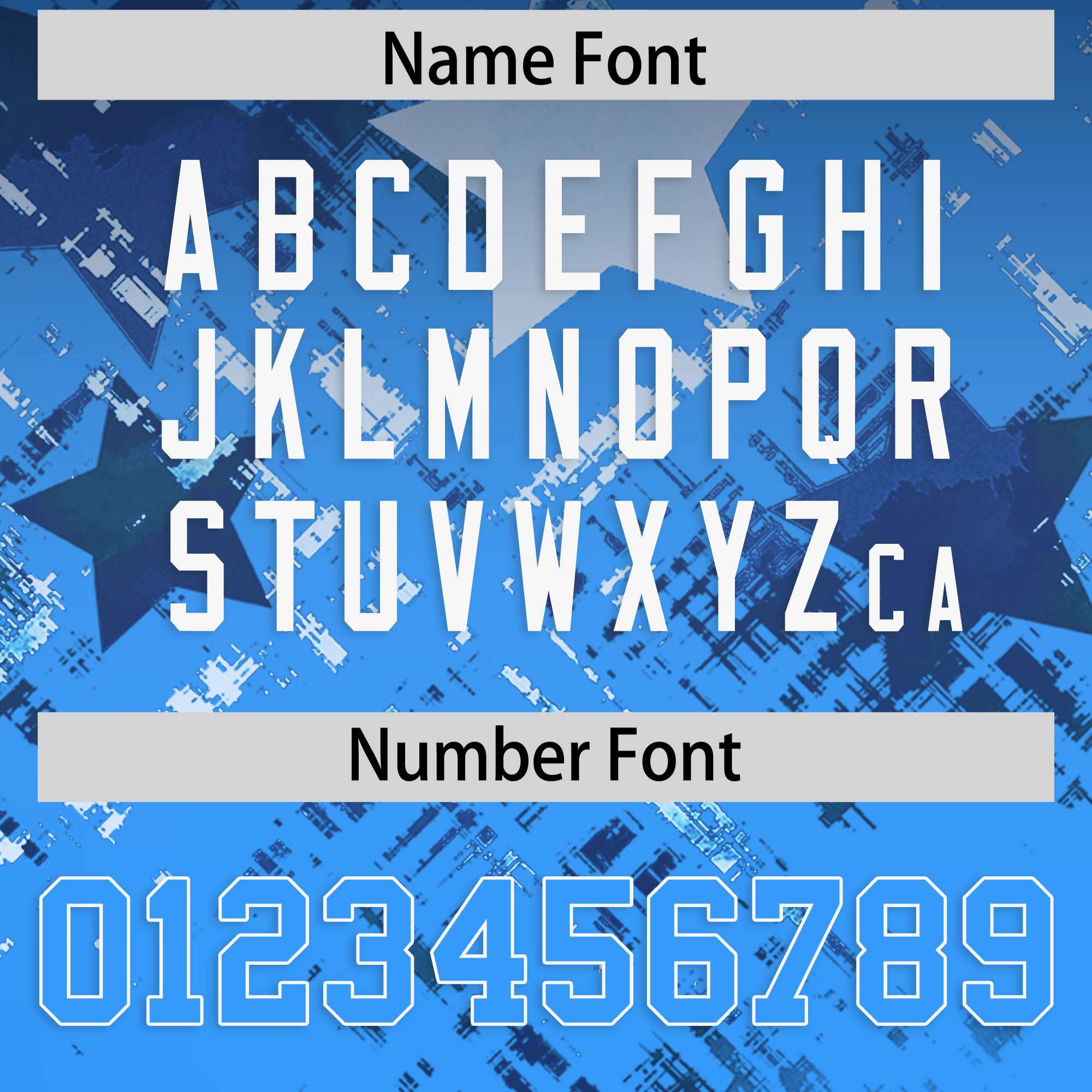 Custom Navy Light Blue Personalized Star Gradient Flag Football Jersey