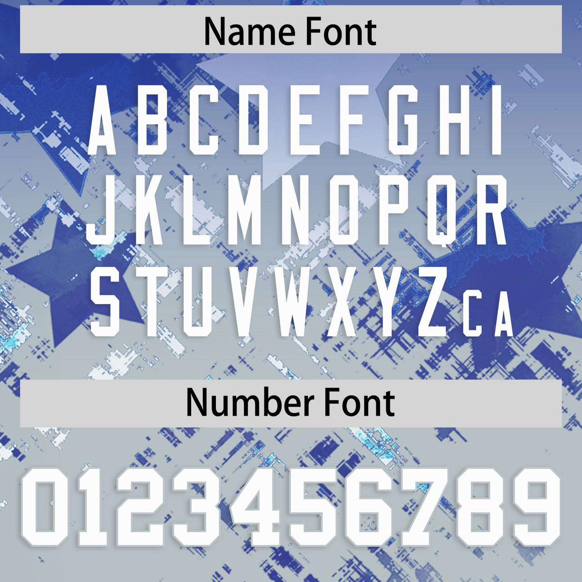 Custom Royal Royal Personalized Star Gradient Flag Football Jersey