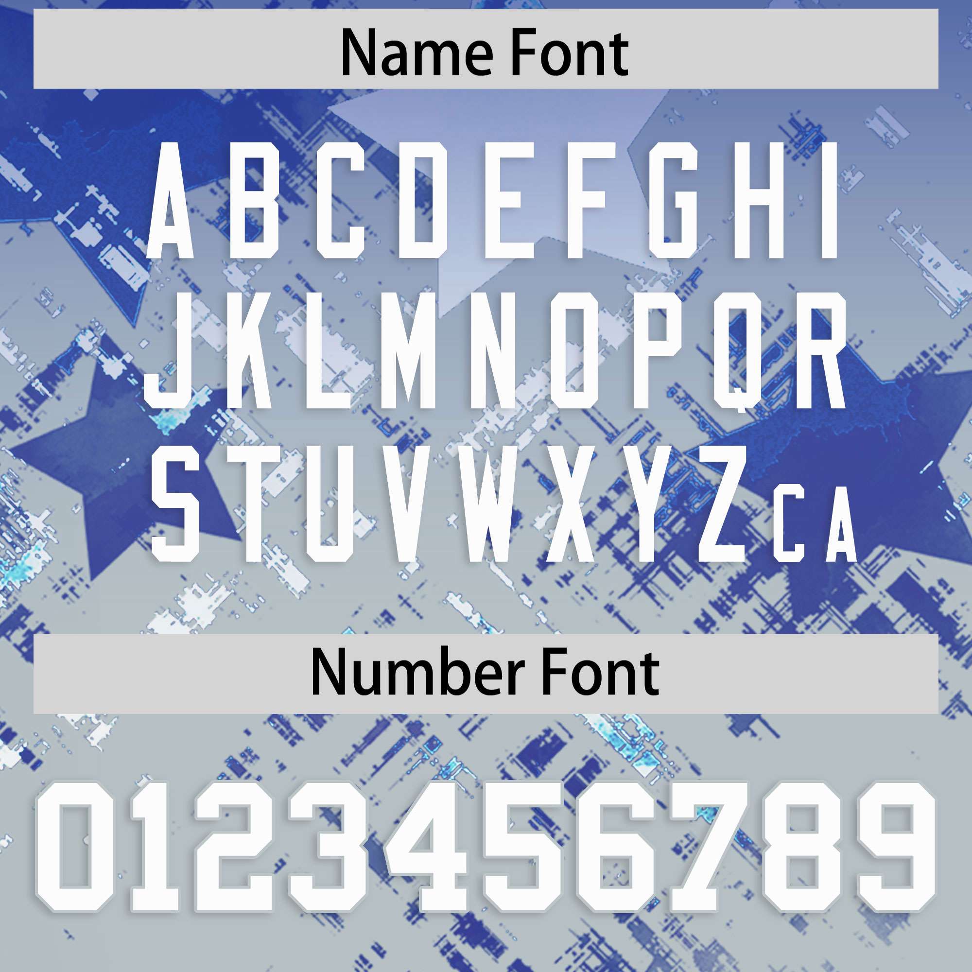 Custom Royal Royal Personalized Star Gradient Flag Football Jersey