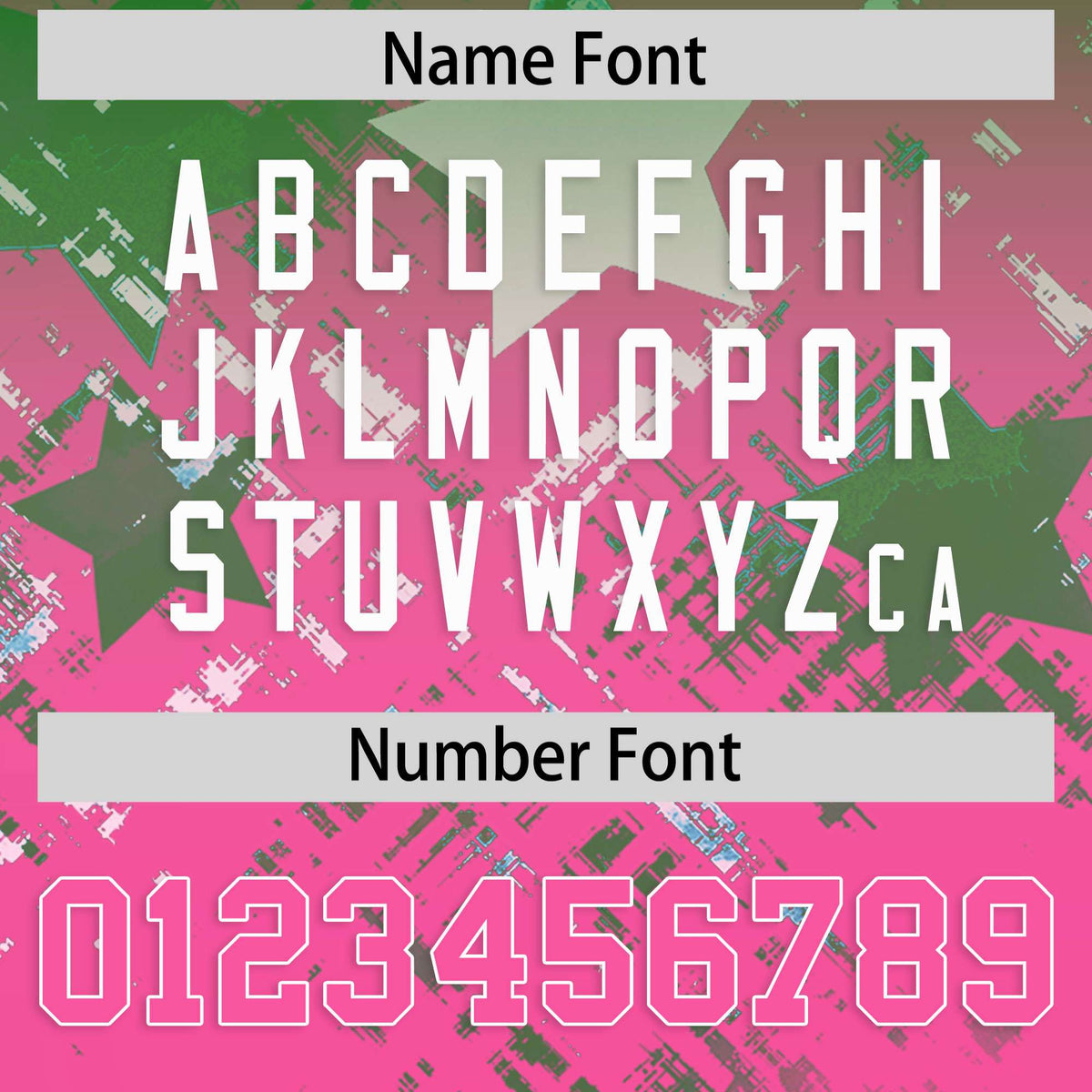 Custom Kelly Green Pink Personalized Star Gradient Flag Football Jersey