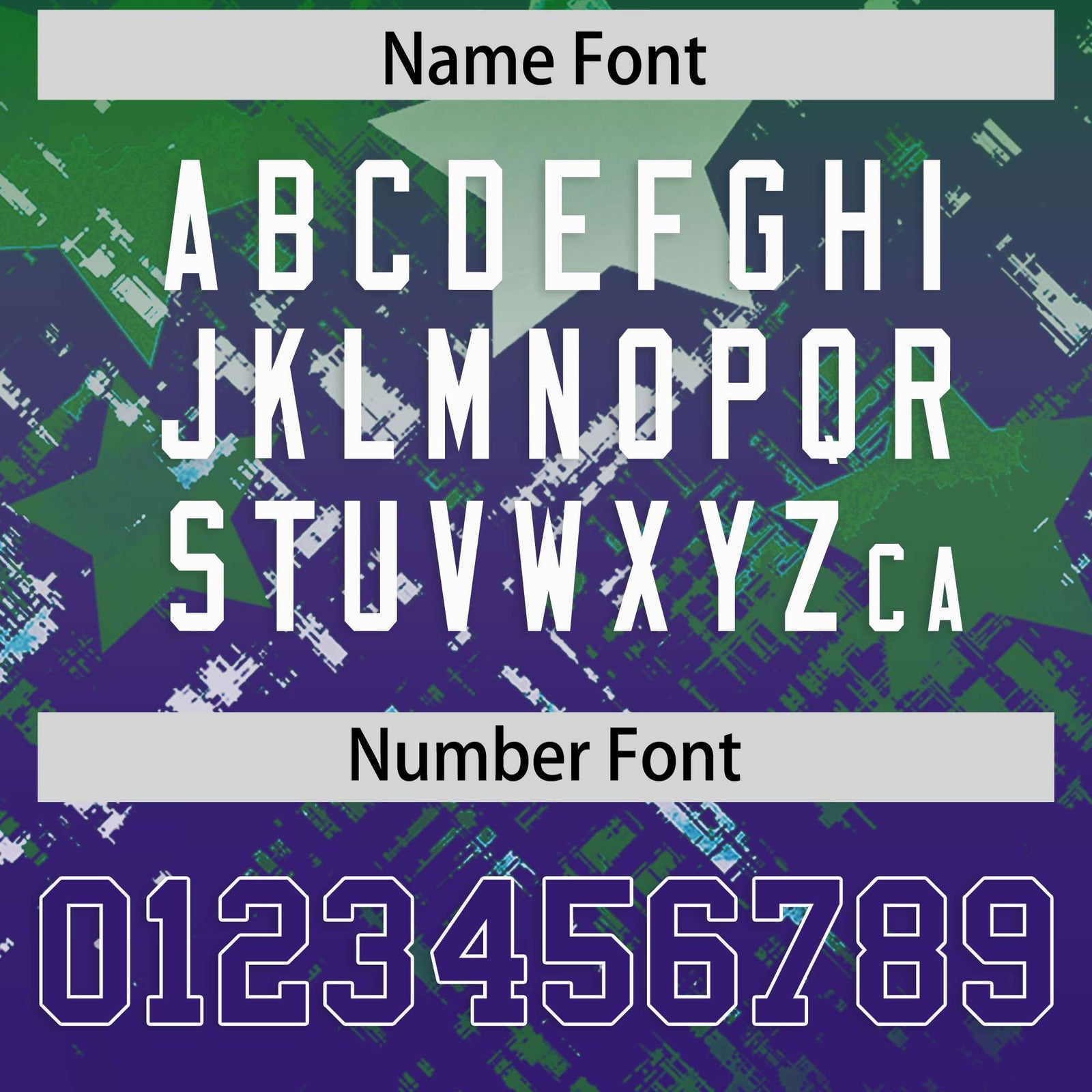 Custom Kelly Green Purple Personalized Star Gradient Flag Football Jersey