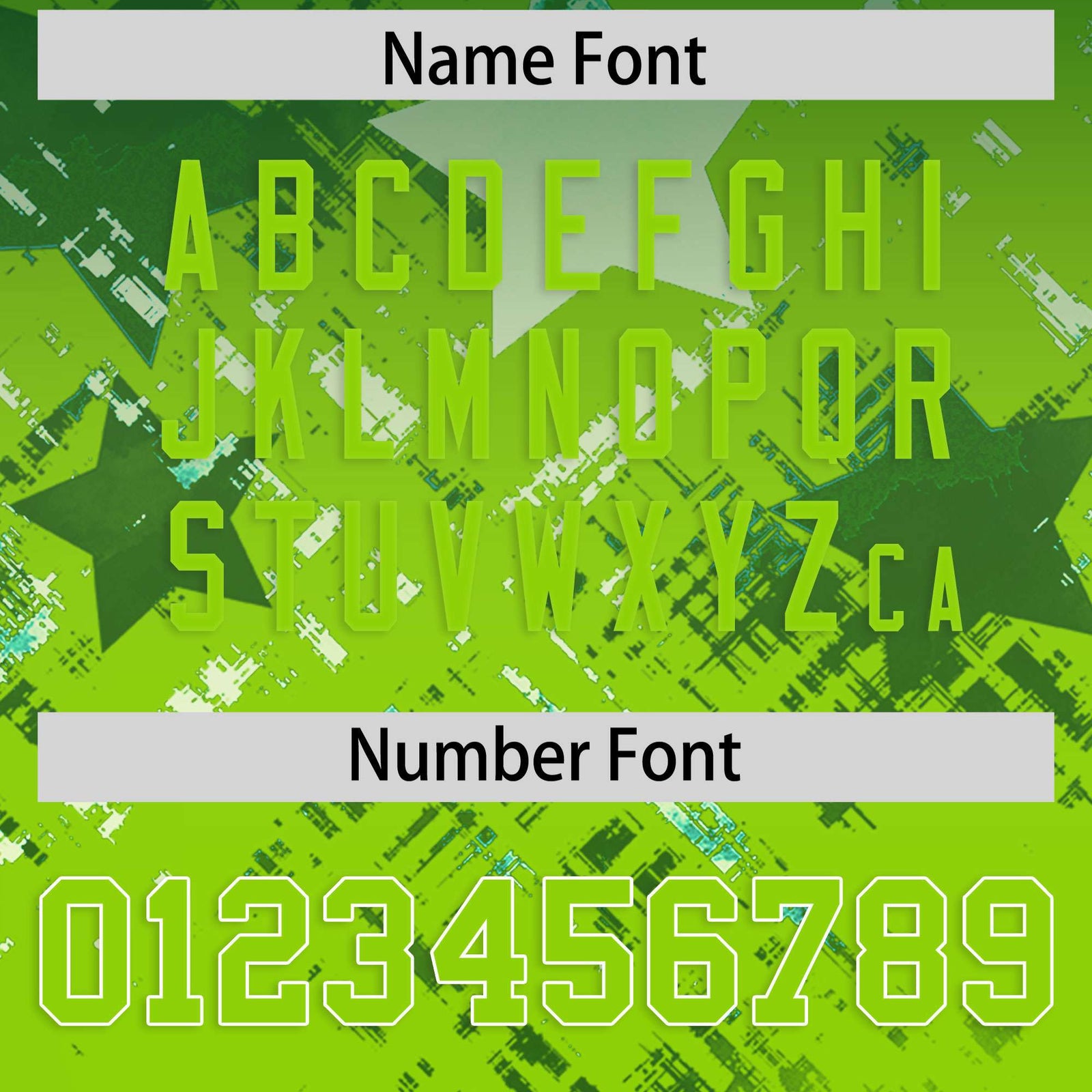 Custom Green Neon Green Personalized Star Gradient Flag Football Jersey