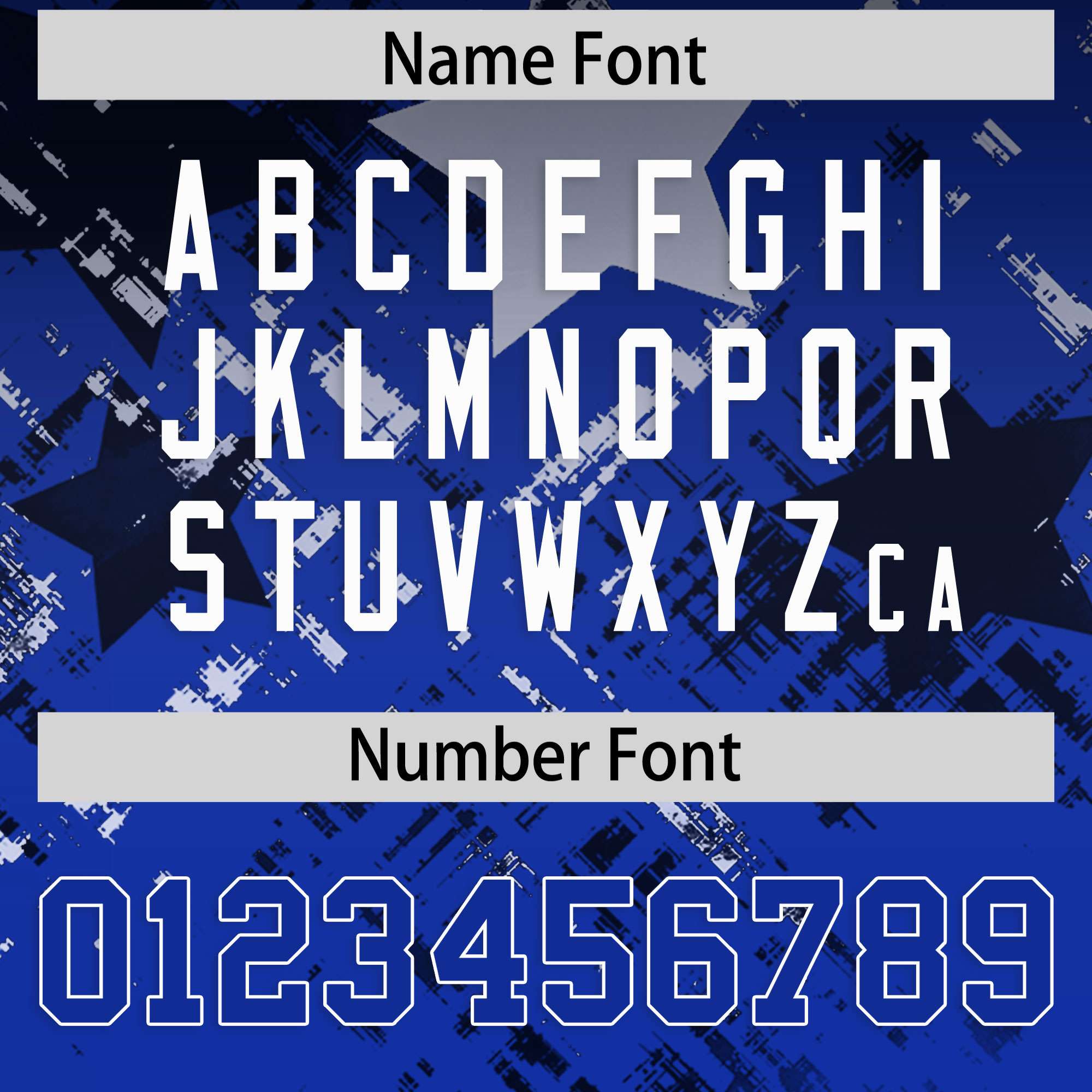 Custom Black Royal Personalized Star Gradient Flag Football Jersey