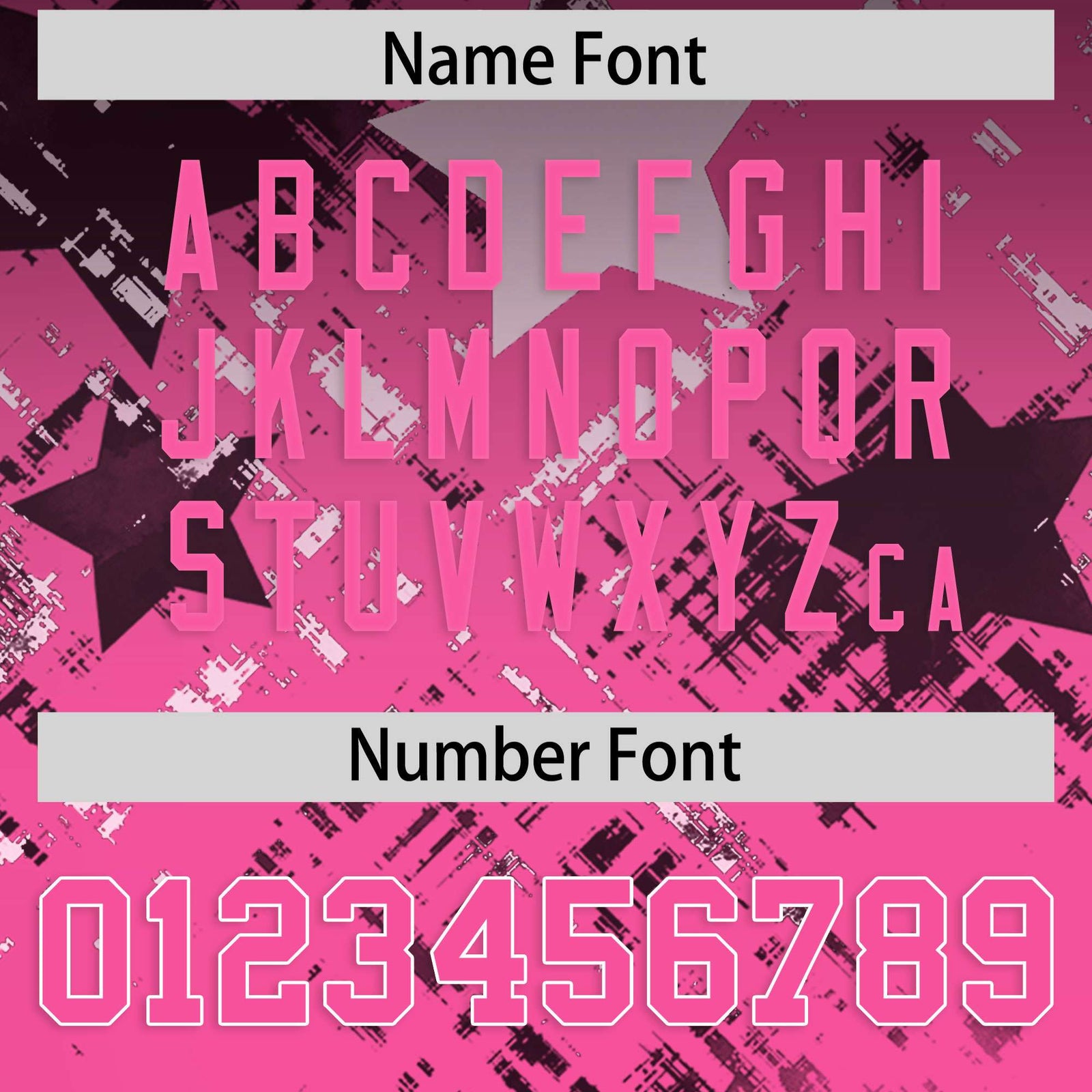 Custom Black Pink Personalized Star Gradient Flag Football Jersey