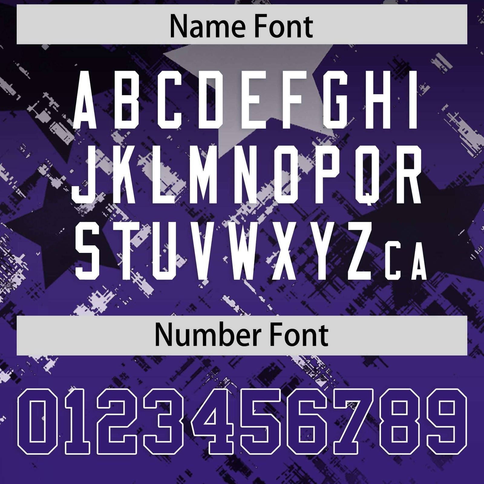 Custom Black Purple Personalized Star Gradient Flag Football Jersey