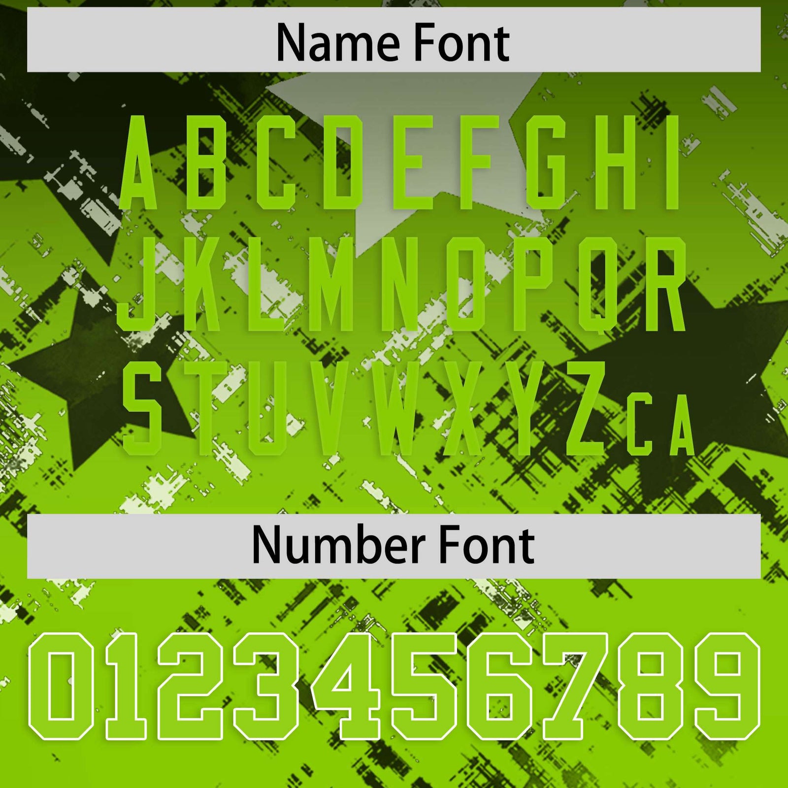 Custom Black Neon Green Personalized Star Gradient Flag Football Jersey