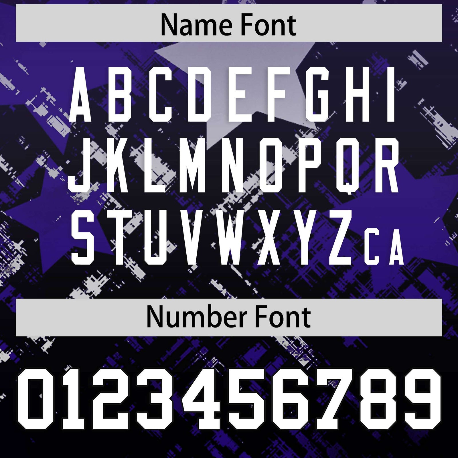 Custom Purple Black Personalized Star Gradient Flag Football Jersey