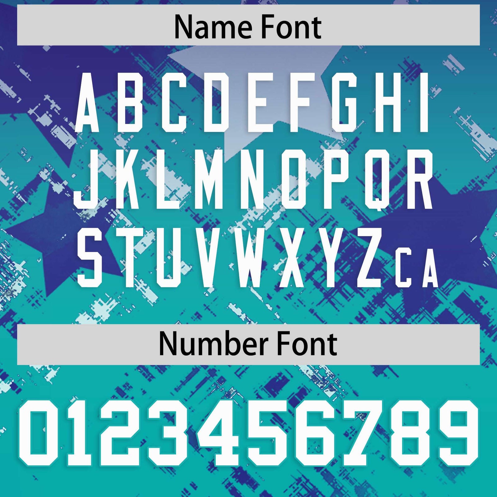 Custom Purple Aqua Personalized Star Gradient Flag Football Jersey