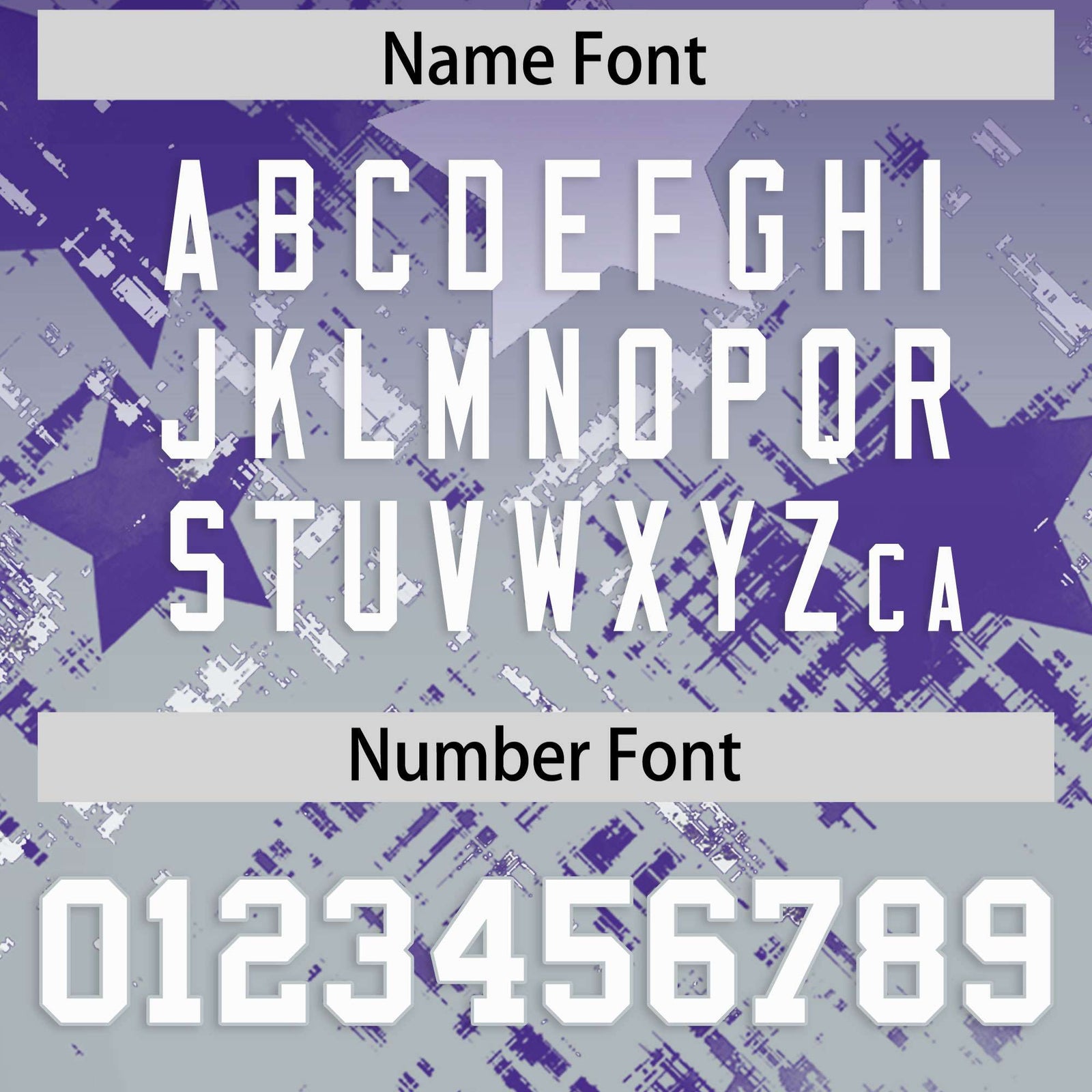 Custom Purple Purple Personalized Star Gradient Flag Football Jersey