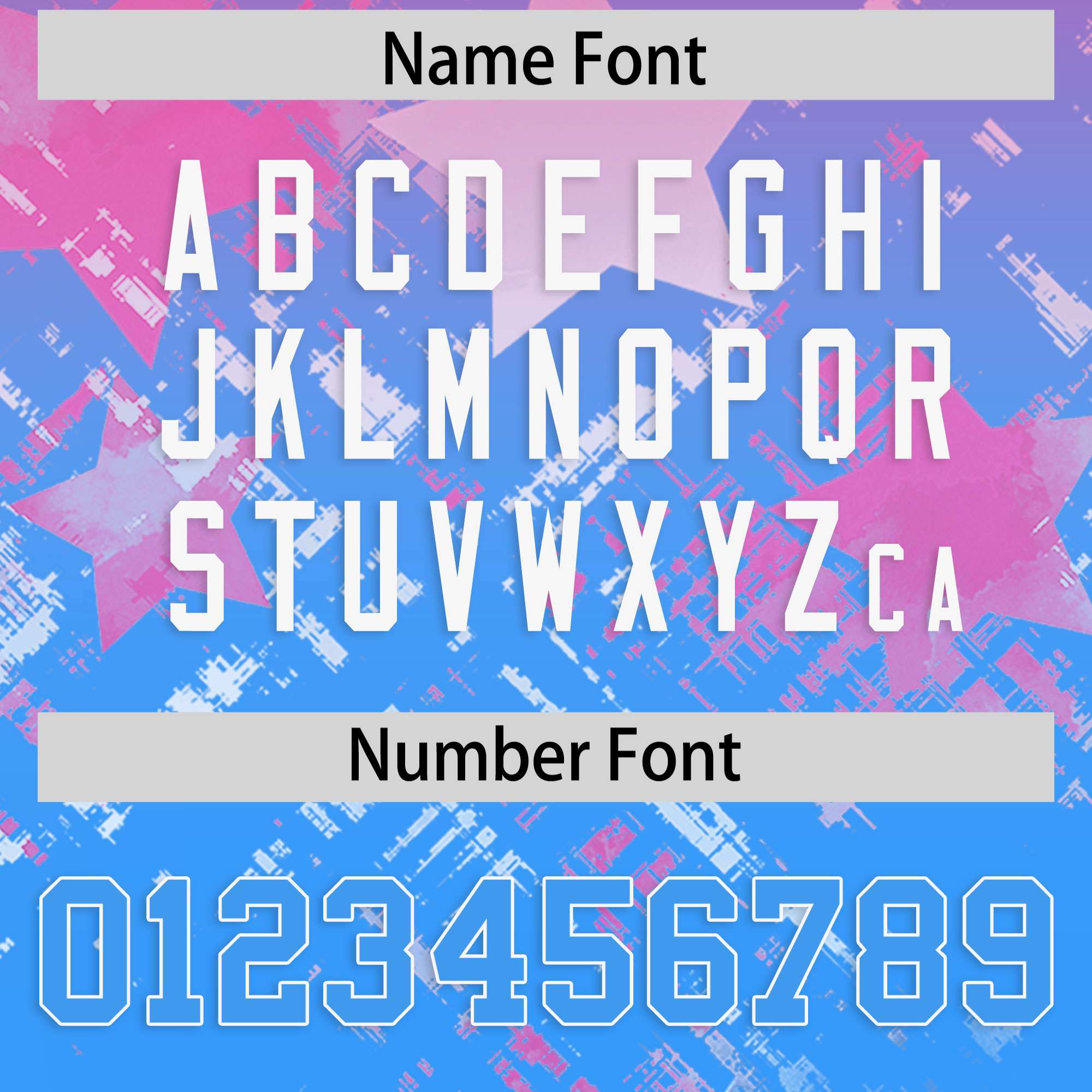 Custom Pink Light Blue Personalized Star Gradient Flag Football Jersey