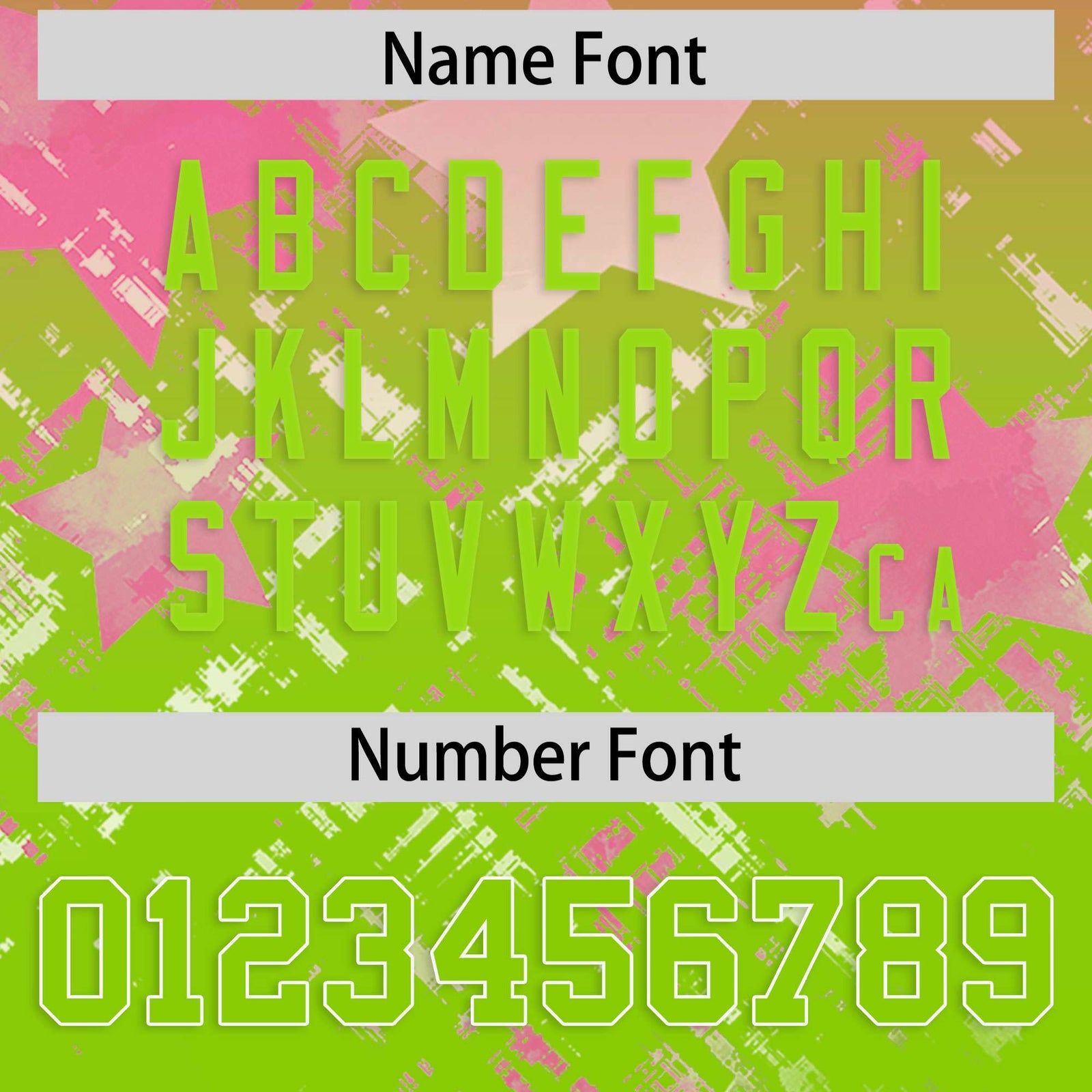 Custom Pink Neon Green Personalized Star Gradient Flag Football Jersey