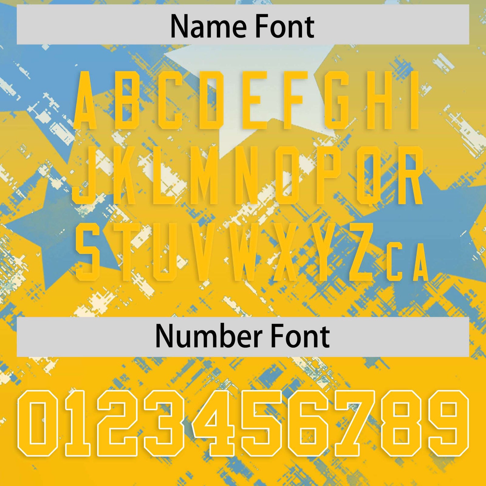 Custom Light Blue Yellow Personalized Star Gradient Flag Football Jersey