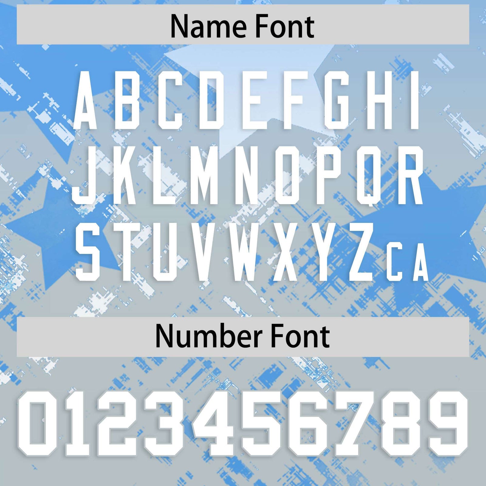 Custom Light Blue Light Blue Personalized Star Gradient Flag Football Jersey