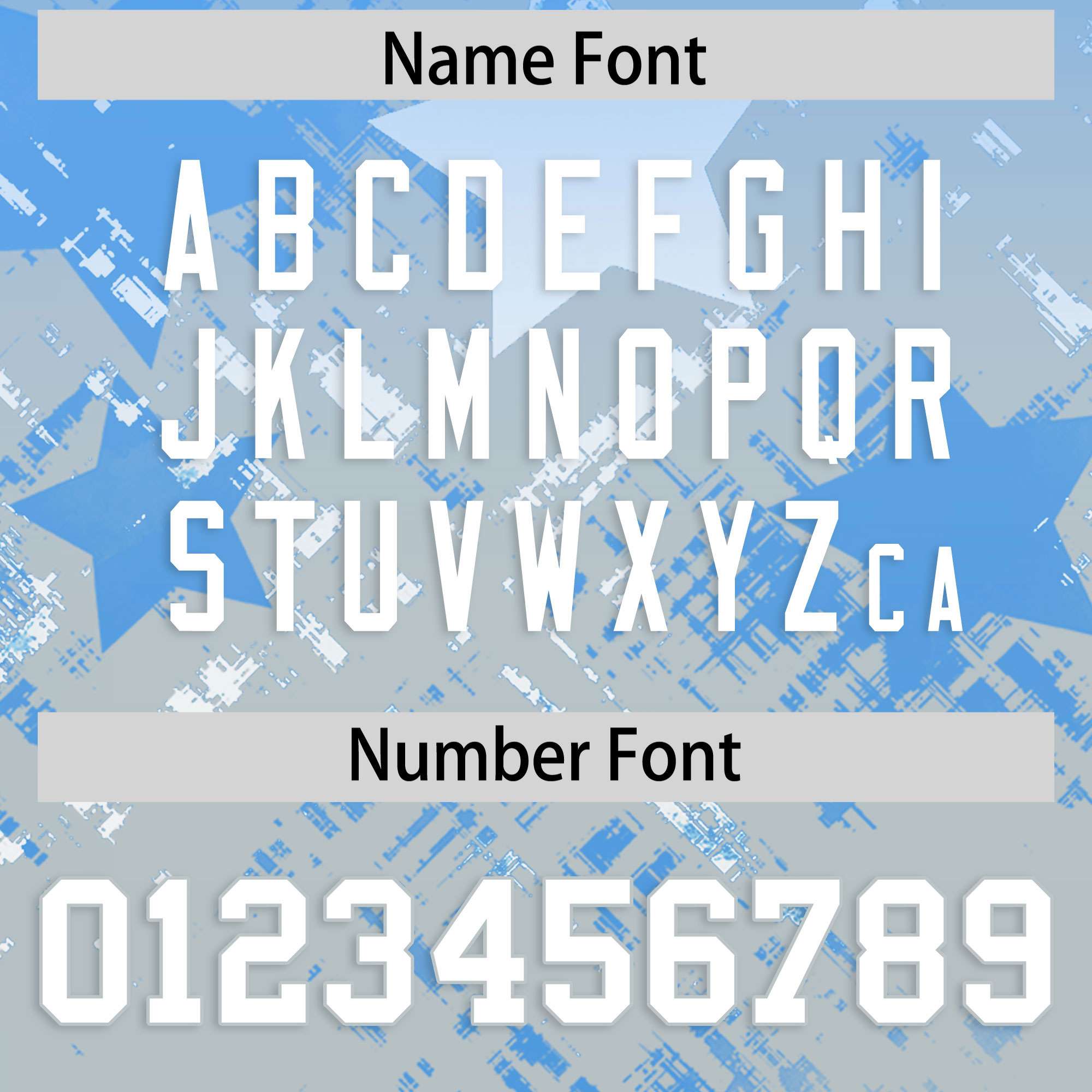 Custom Light Blue Light Blue Personalized Star Gradient Flag Football Jersey