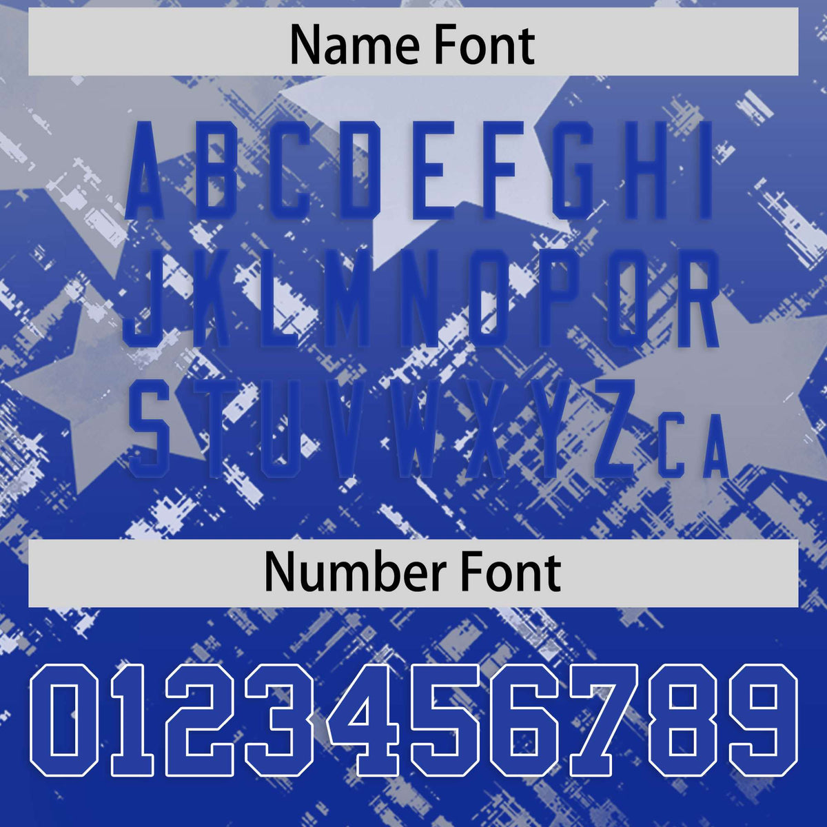 Custom Grey Royal Personalized Star Gradient Flag Football Jersey