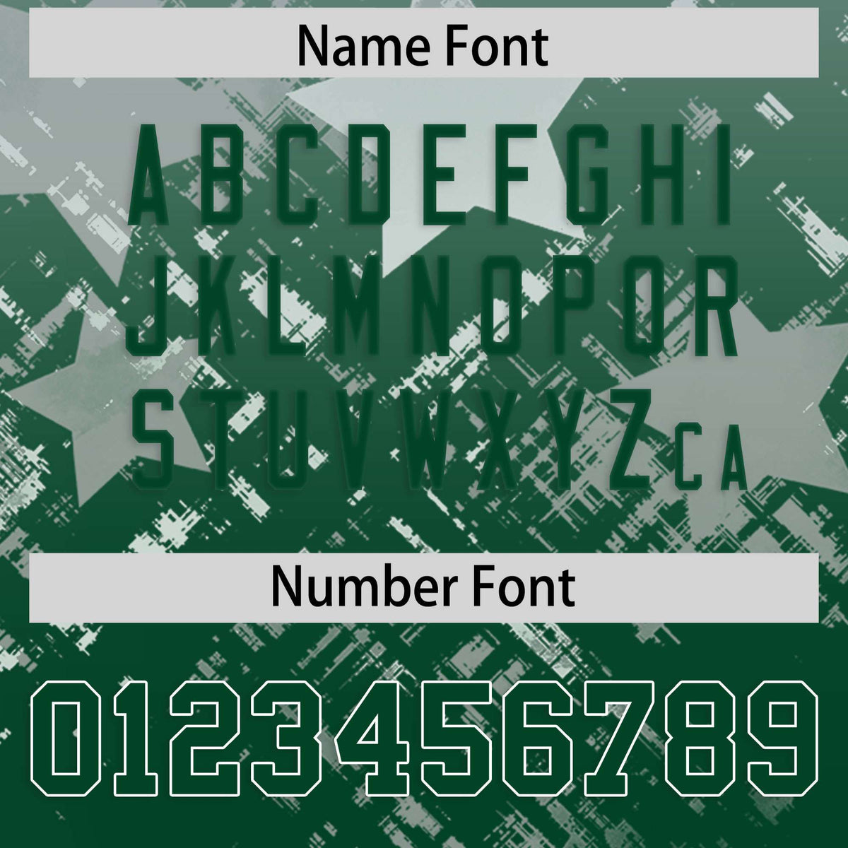 Custom Grey Green Personalized Star Gradient Flag Football Jersey