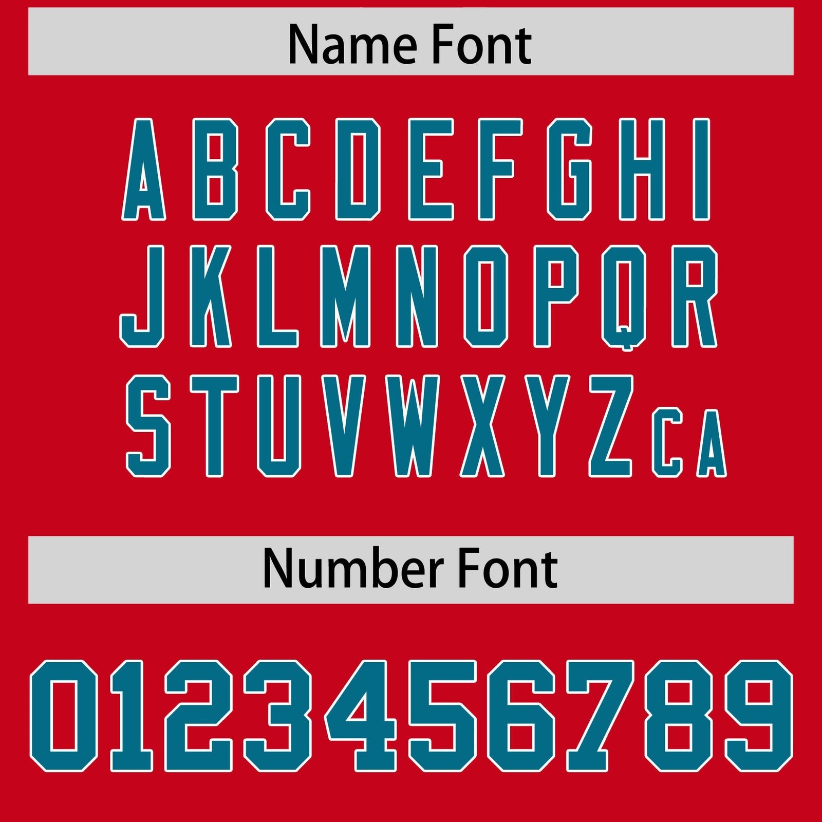 Custom Red Aqua Personalized Shoulder Cut Two-Tone Flag Football Jersey